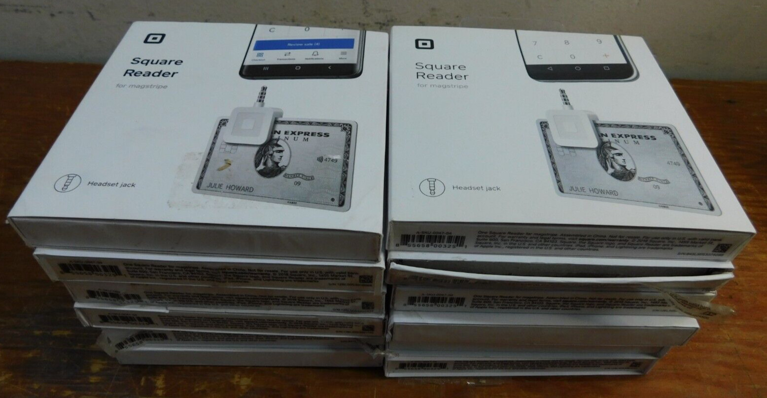 Lot of 12 Square Reader for magstripe headset jack