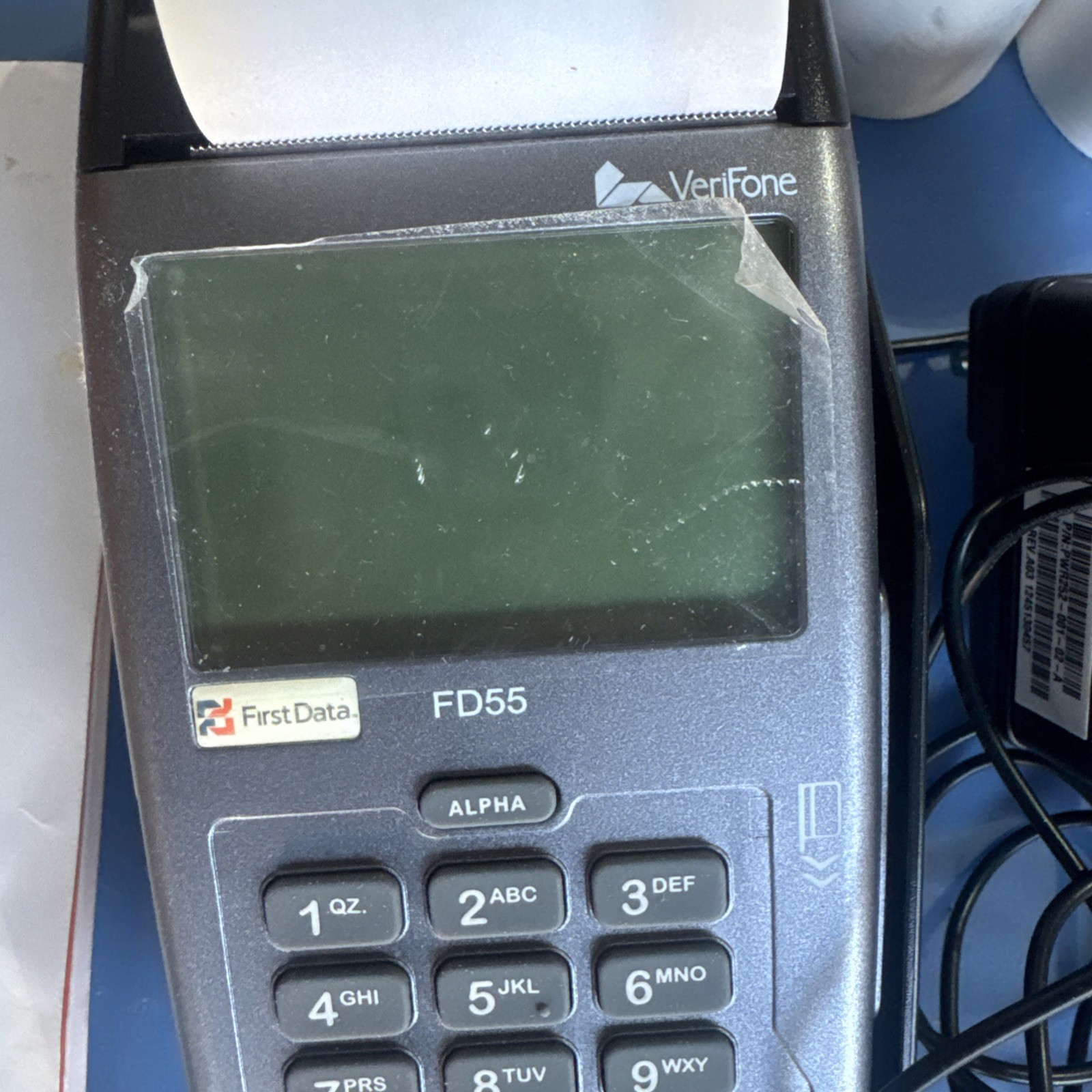 First Data FD55 Credit Card Terminal No Cables. Untested Parts