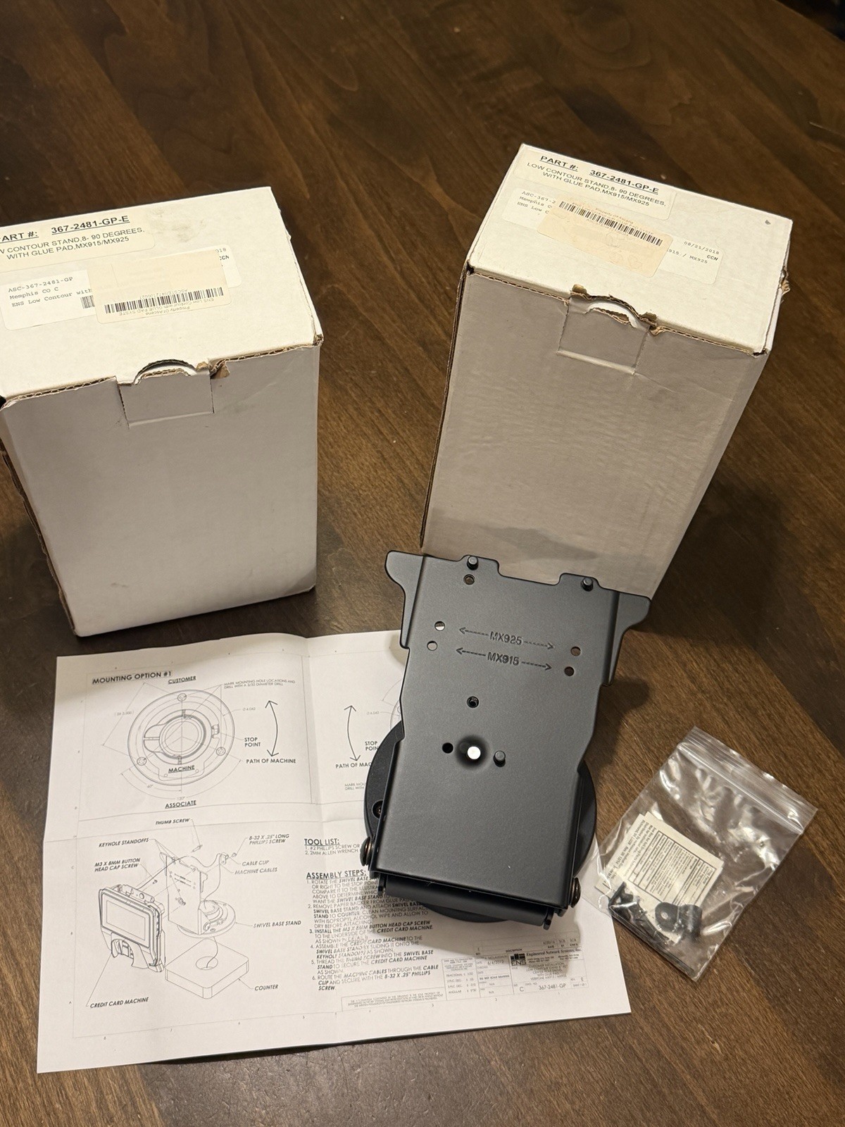 ENS 367-2481 New Verifone MX915-925 Stand Swivels 180 Degrees & Tilts