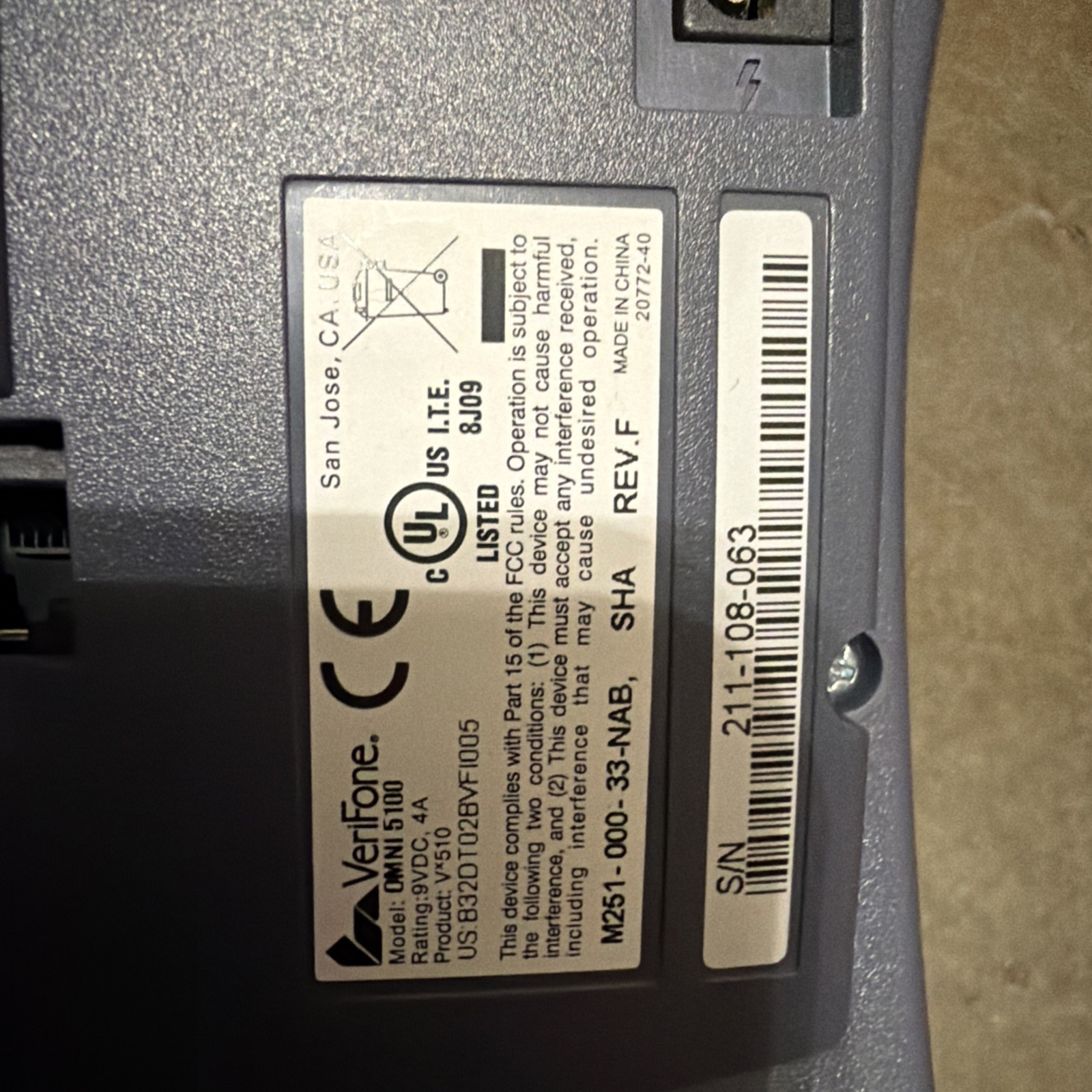 Verifone VX510 Credit Card Terminals Reader Omni 3730