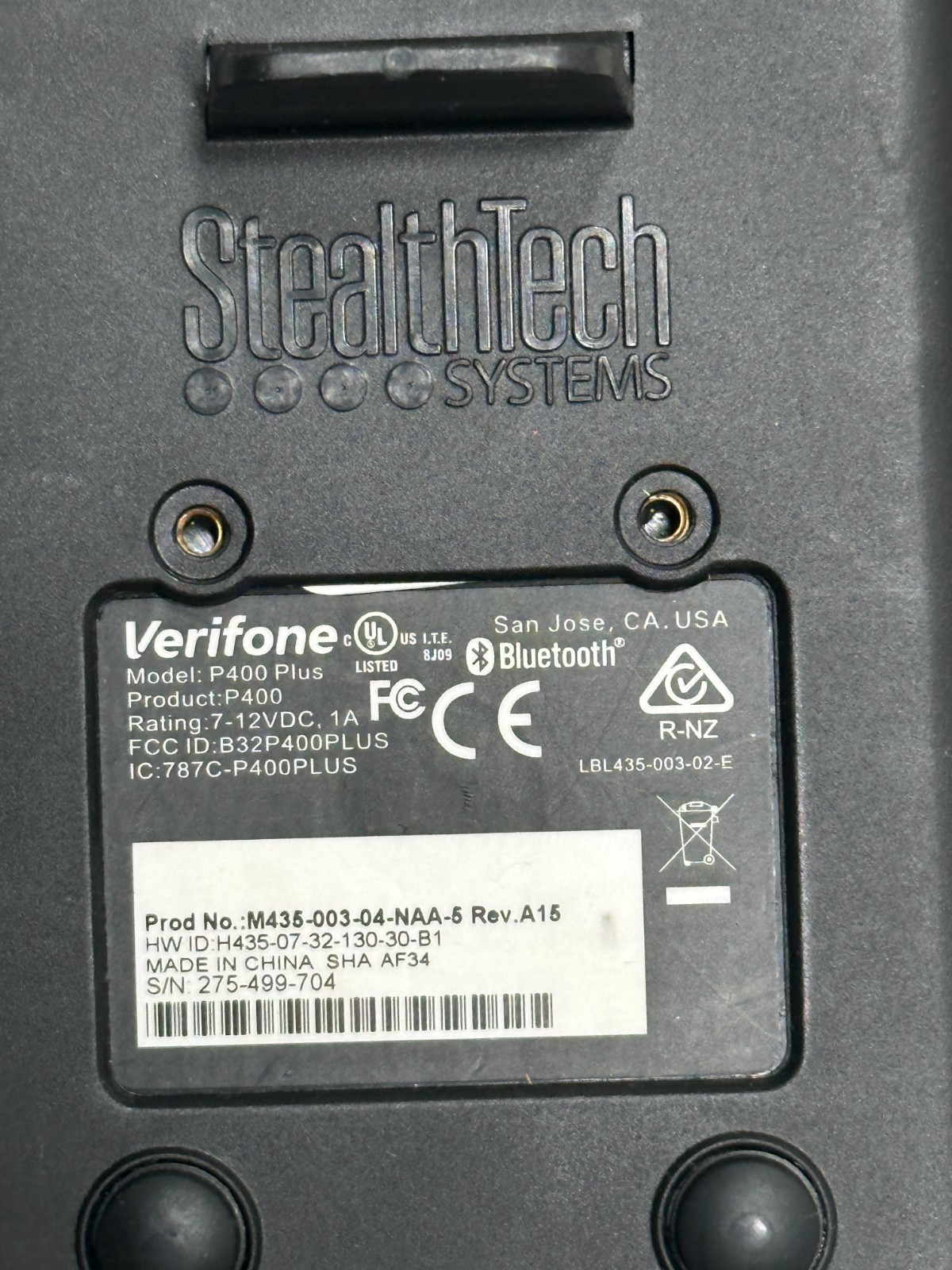 Verifone P400 Plus POS Credit Card Terminal w/ Stand & Power Adapter – Tested