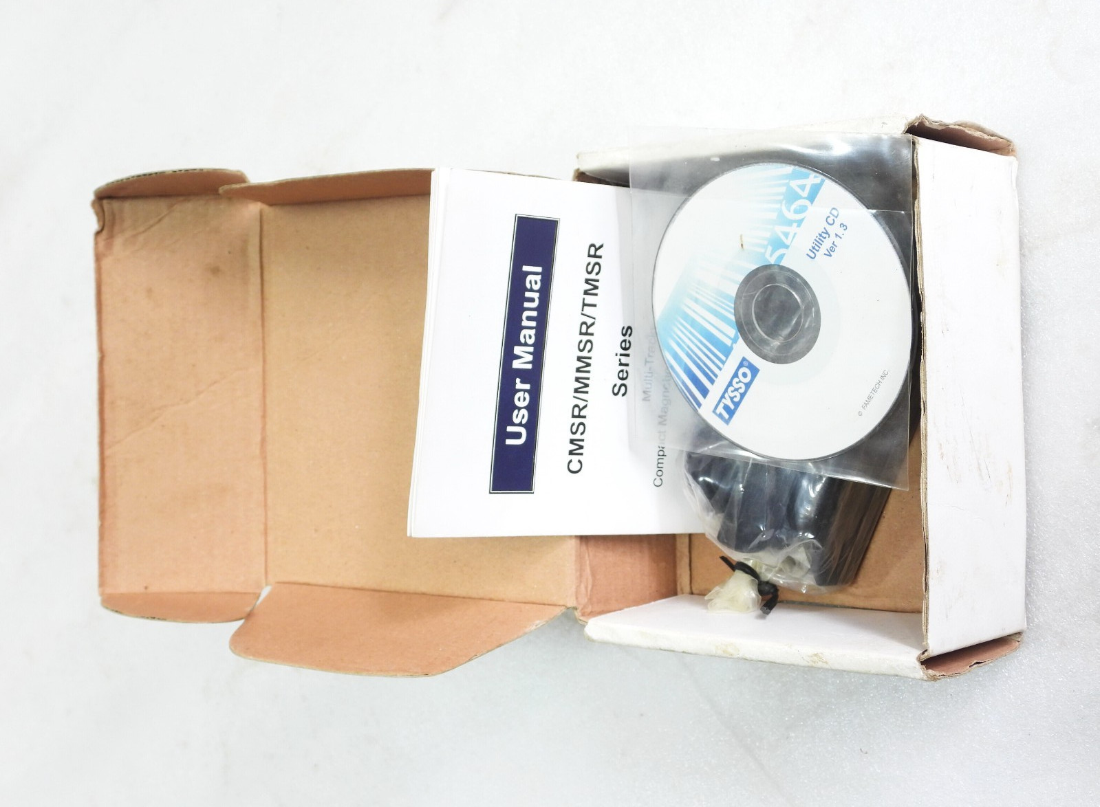 NOS TYSSO TMSR-380-33-U-SB COMPACT HEAVY-DUTY MAGNETIC STRIPE SWIPE CARD READER