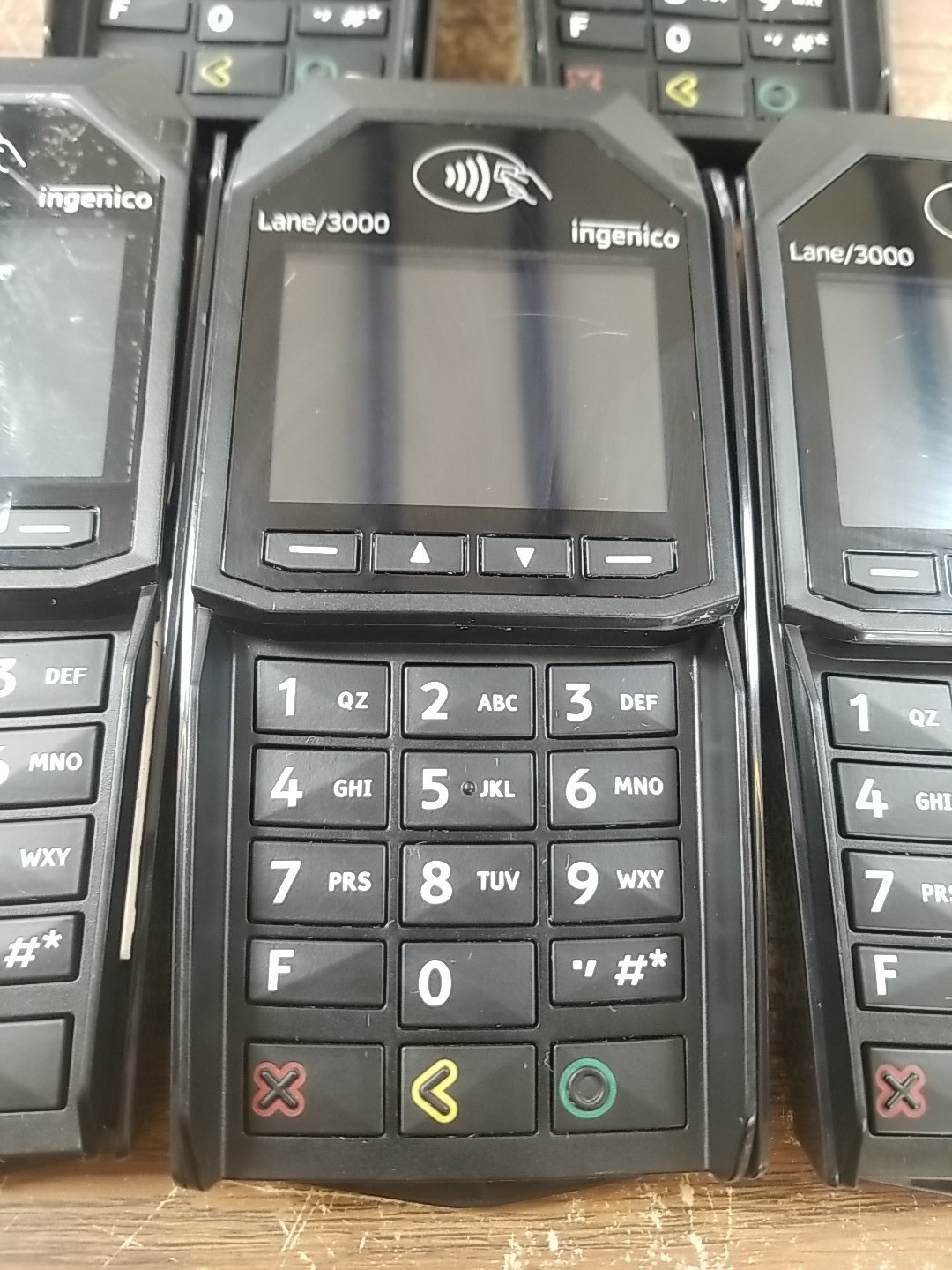 Lot X5 INGENICO LANE/3000 PAYMENT TERMINAL CREDIT CARD TOUCH POS TRD30110877B