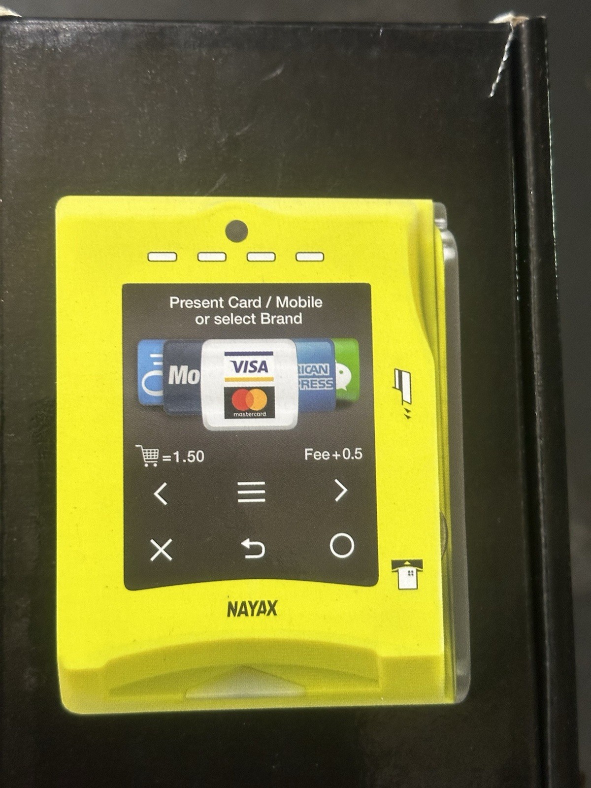 Black Nayax VPOS Touch Credit Card Reader