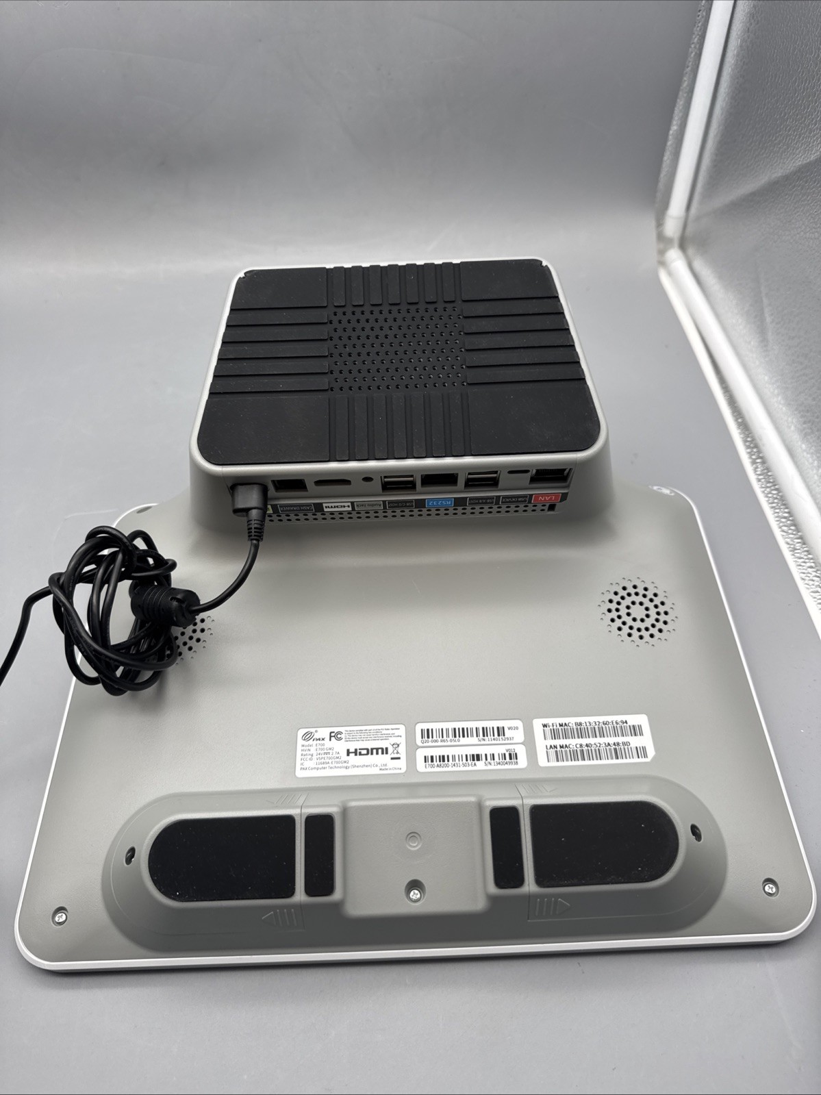 PAX E700 POS System Touchscreen Payment Terminal W/ Power Adapter