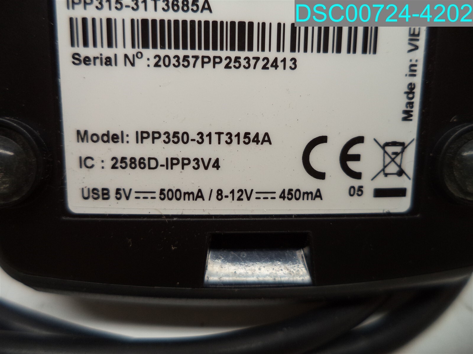 Used Item INGENICO IPP350-31T3154A Credit Card Reader Terminal