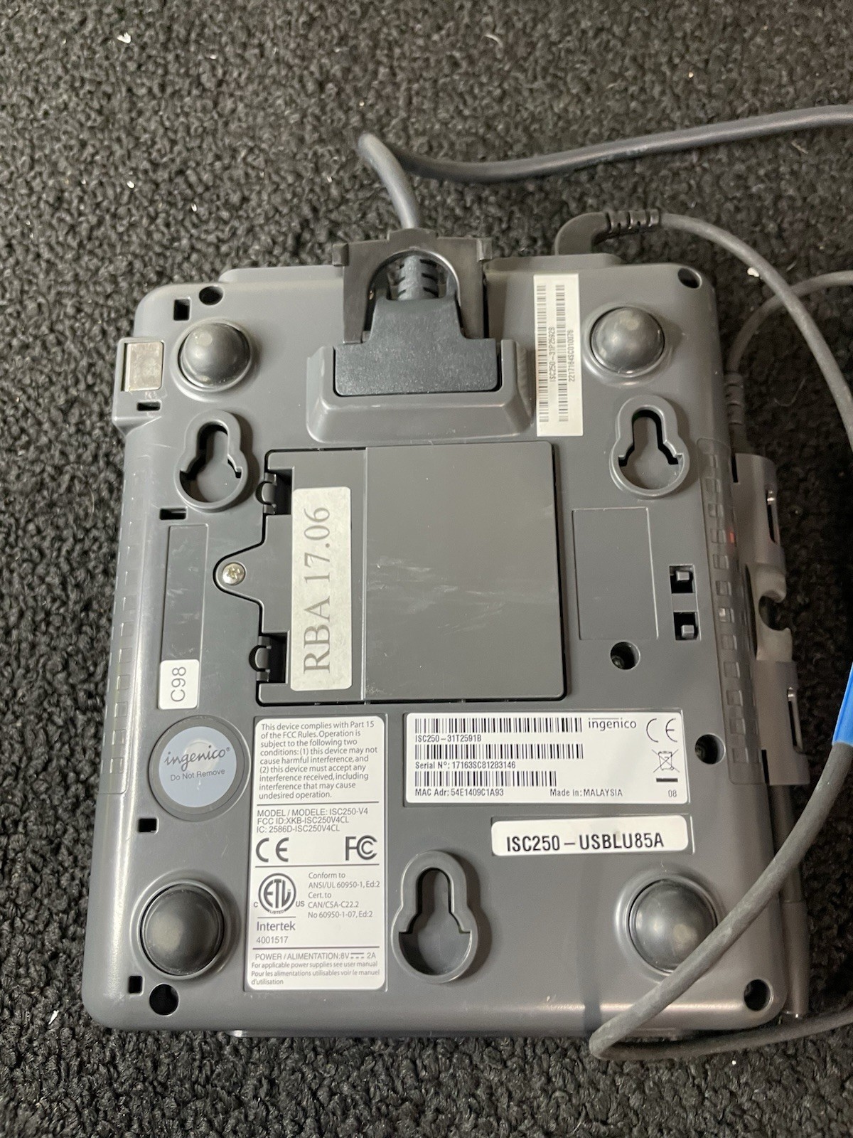 Ingenico ISC touch 250 and VeriFone MX 915 M132-409-01-R