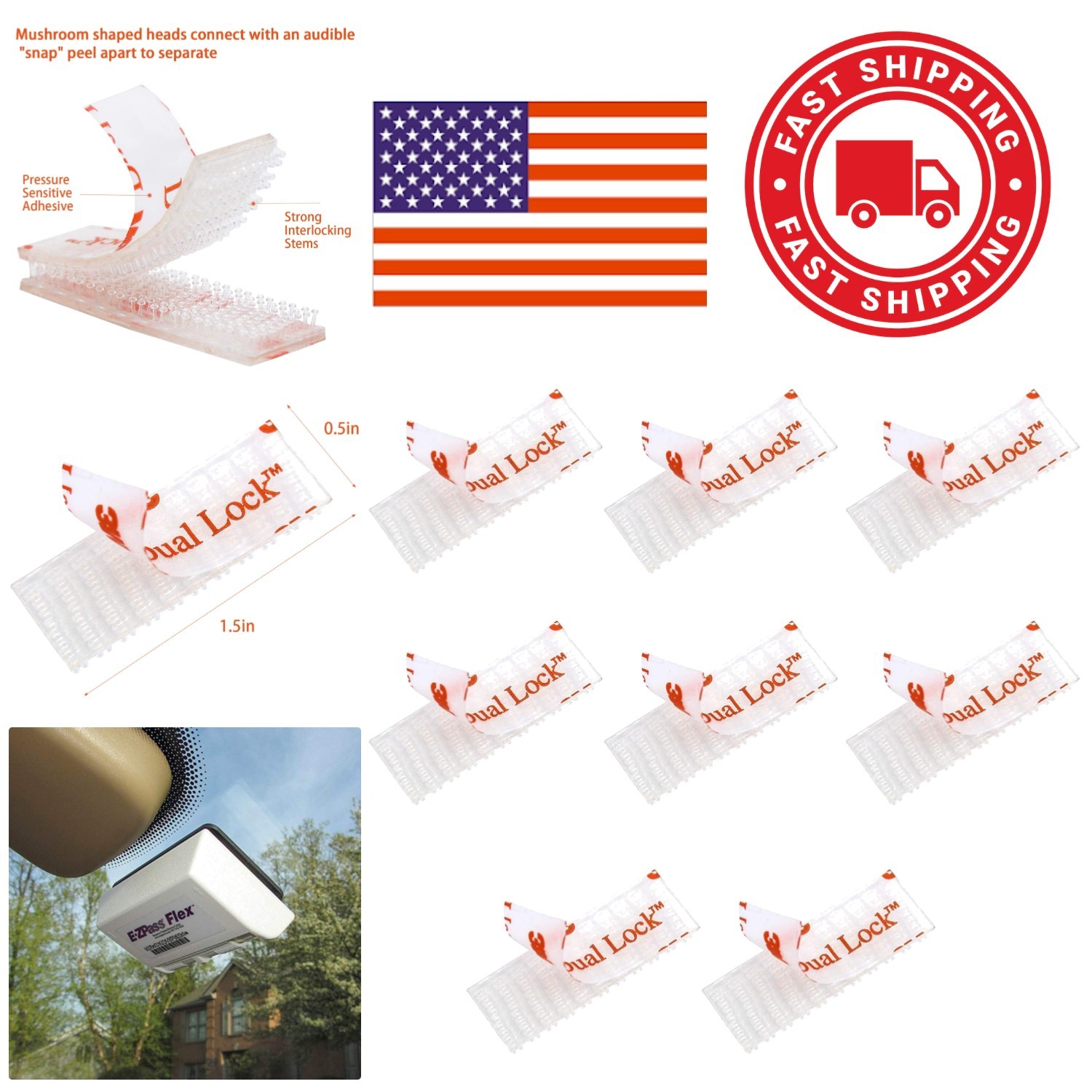 Water Resistant Acrylic Mounting Kit 8 Pcs Fasteners for Toll Collection Systems