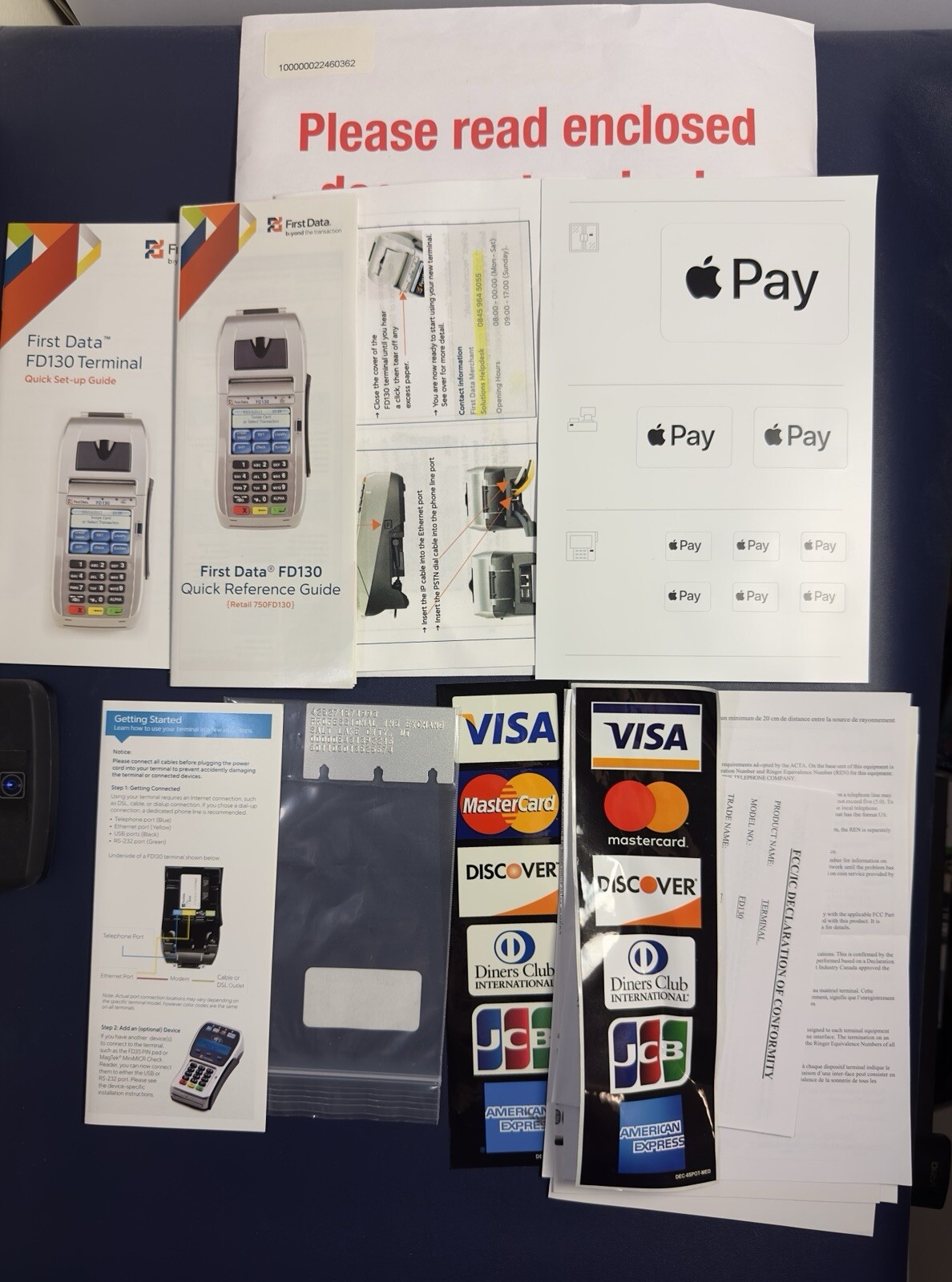 First Data FD130 Credit Card Terminal With POWER SUPPLYS