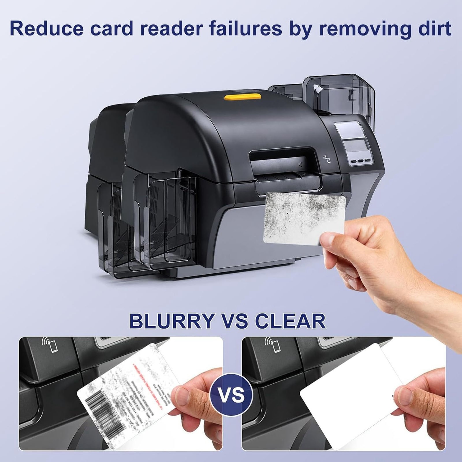 50pcs Credit Card Reader Cleaner POS Terminal Cleaning Cards For ATM M CAD