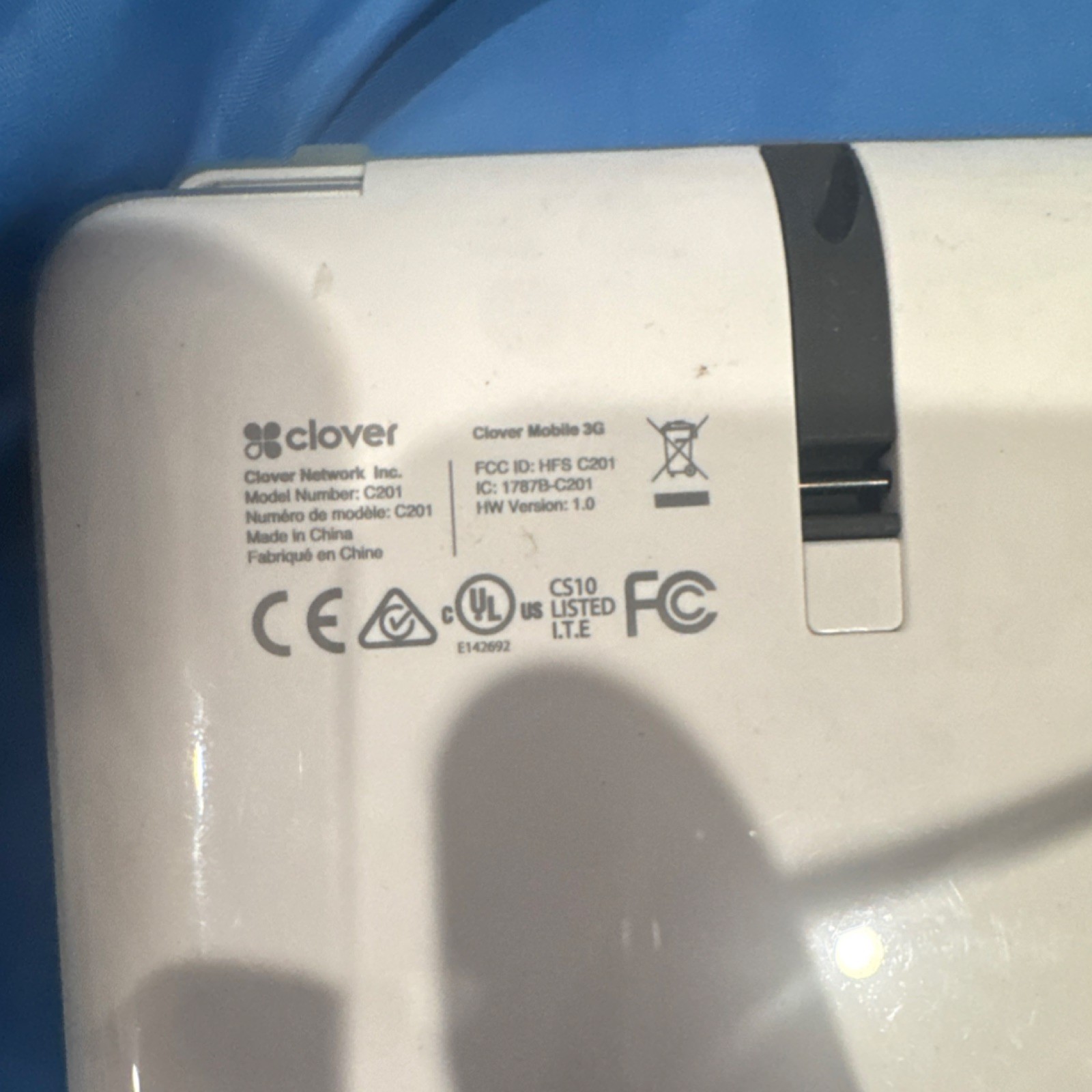 Clover Mobile 3G Credit Card Terminal C201 Wired
