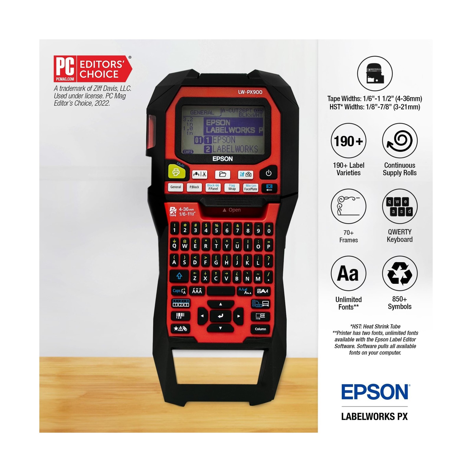 LABELWORKS Epson LW-PX900 Industrial Label Maker – Portable Handheld Label Pr…