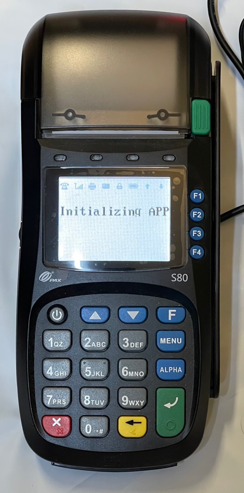 PAX S80 POS Credit Card Terminal Plus Accessories, NO Power Supply, (Missing)
