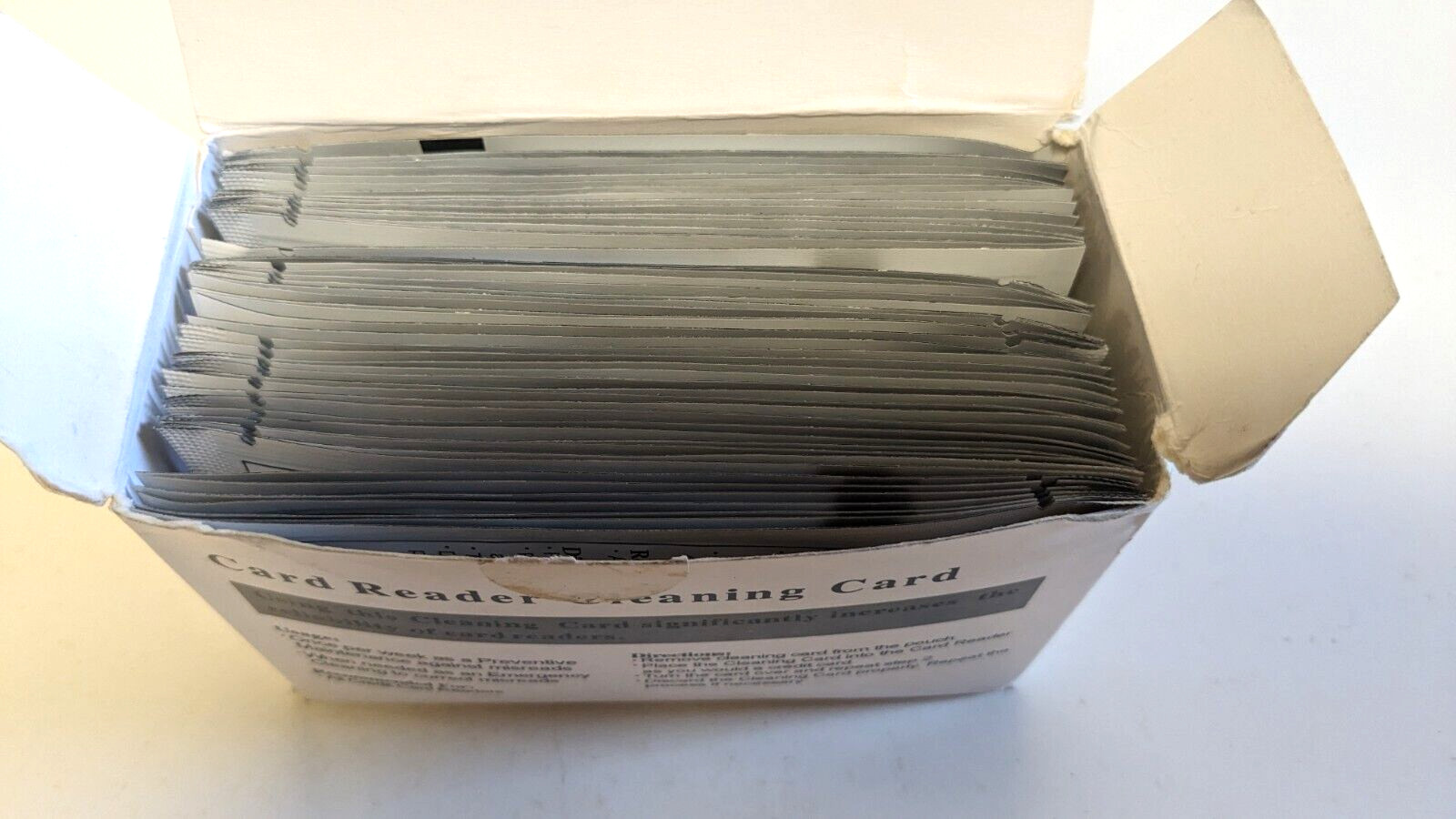 Universal Card Reader Cleaning Card Box Of 50 Chip ATM Slide Sealed
