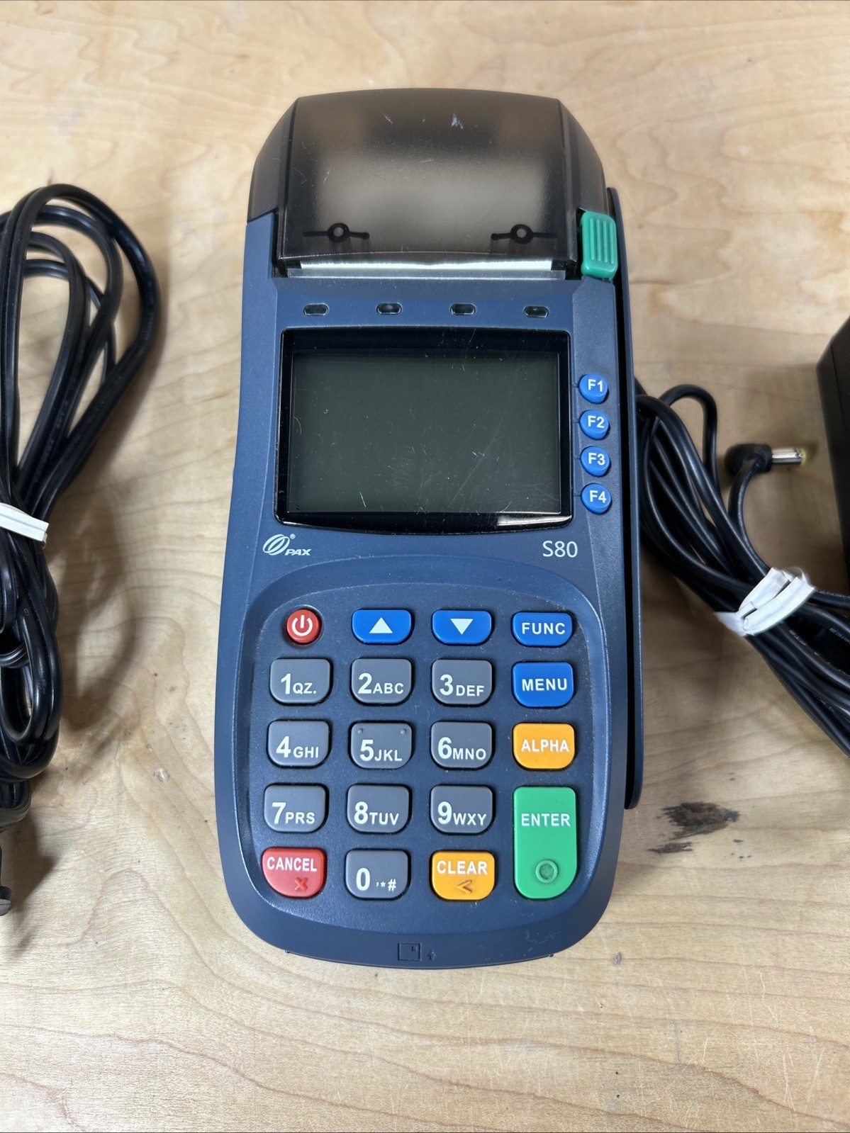 PAX S80 Credit Card Terminal Unit POS w/ Cable – UNTESTED