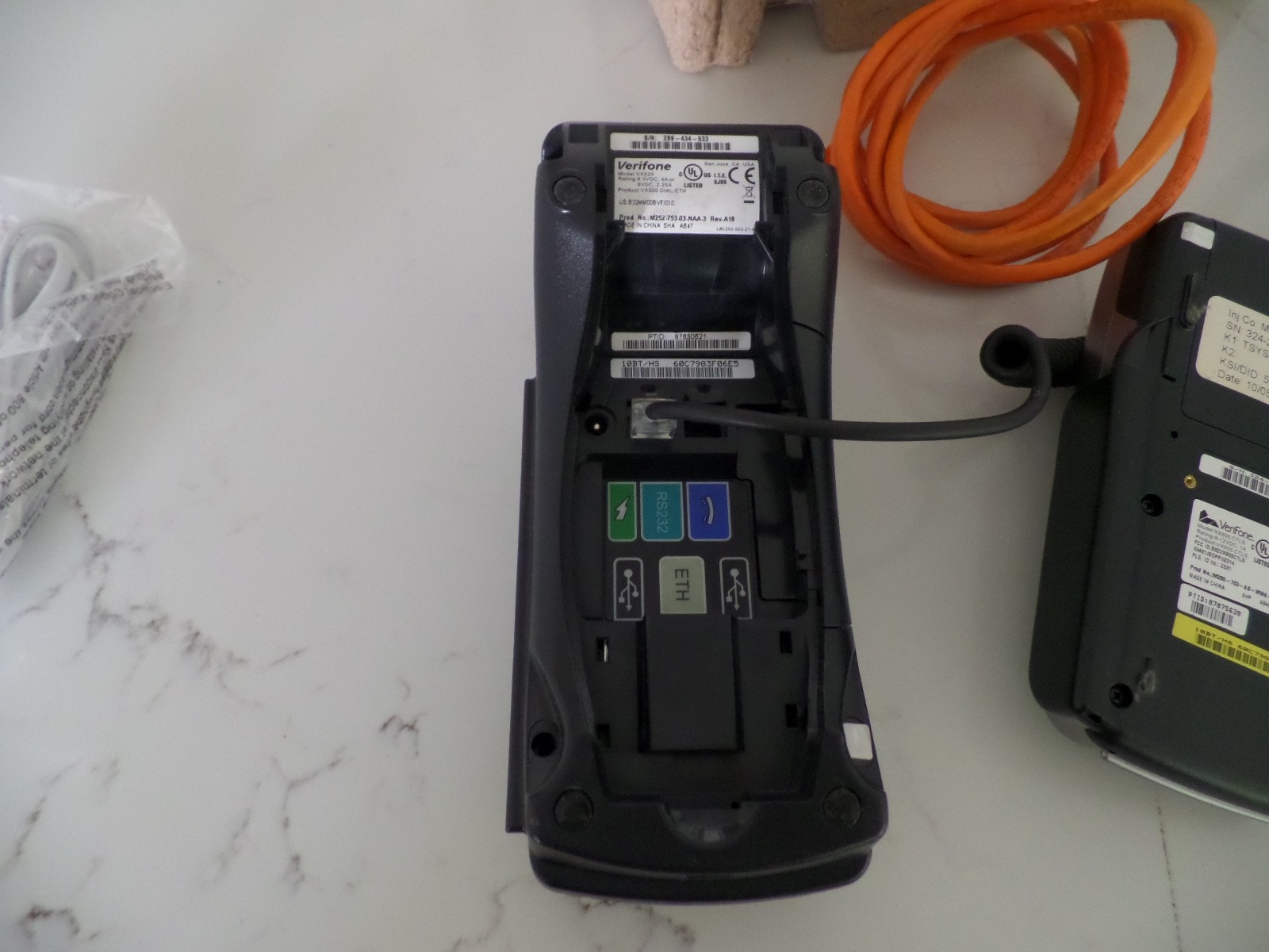 Lot of 2 VeriFone VX520 & VX805 Credit Card Payment Terminal Silver (NO Adapter)