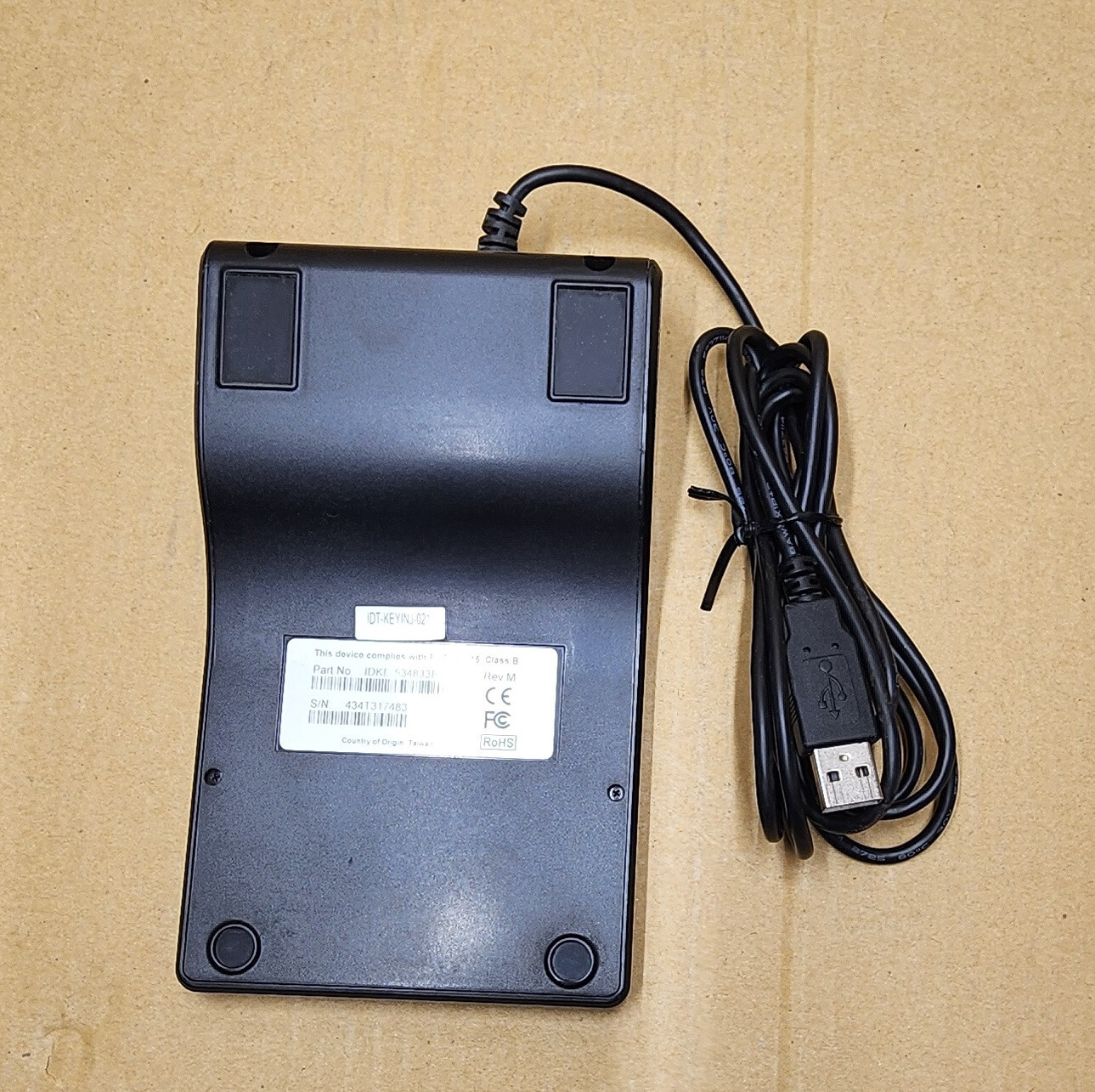 lot of 2 Idtech IDKE-534833BL SecureKey M130 Encrypted Keypad FOR PARTS ONLY