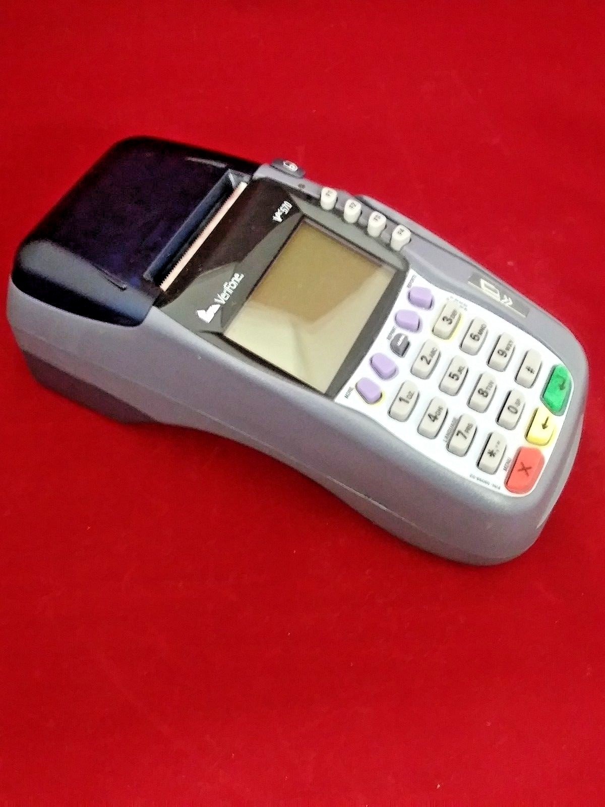 Verifone VX 570 Credit Debit Card Reader Payment Terminal w/ Adapter No Chip