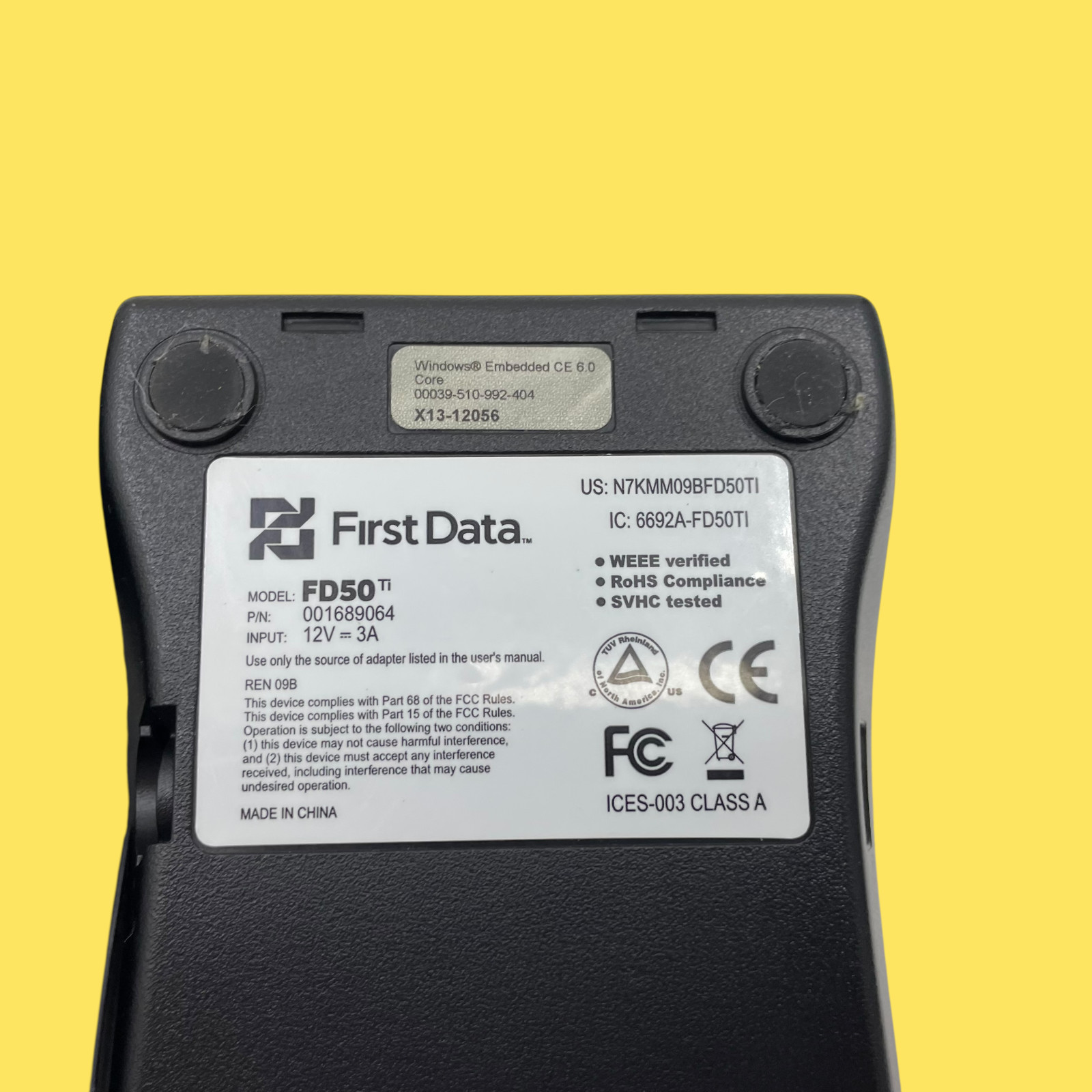 Lot of 2 First Data FD100ti & FD50ti Credit Card Readers Terminals #4831 z43b15