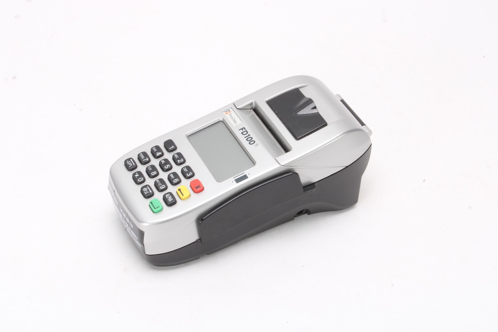 First Data FD100Ti Credit Card Terminal With Power Supply – Fair Condition