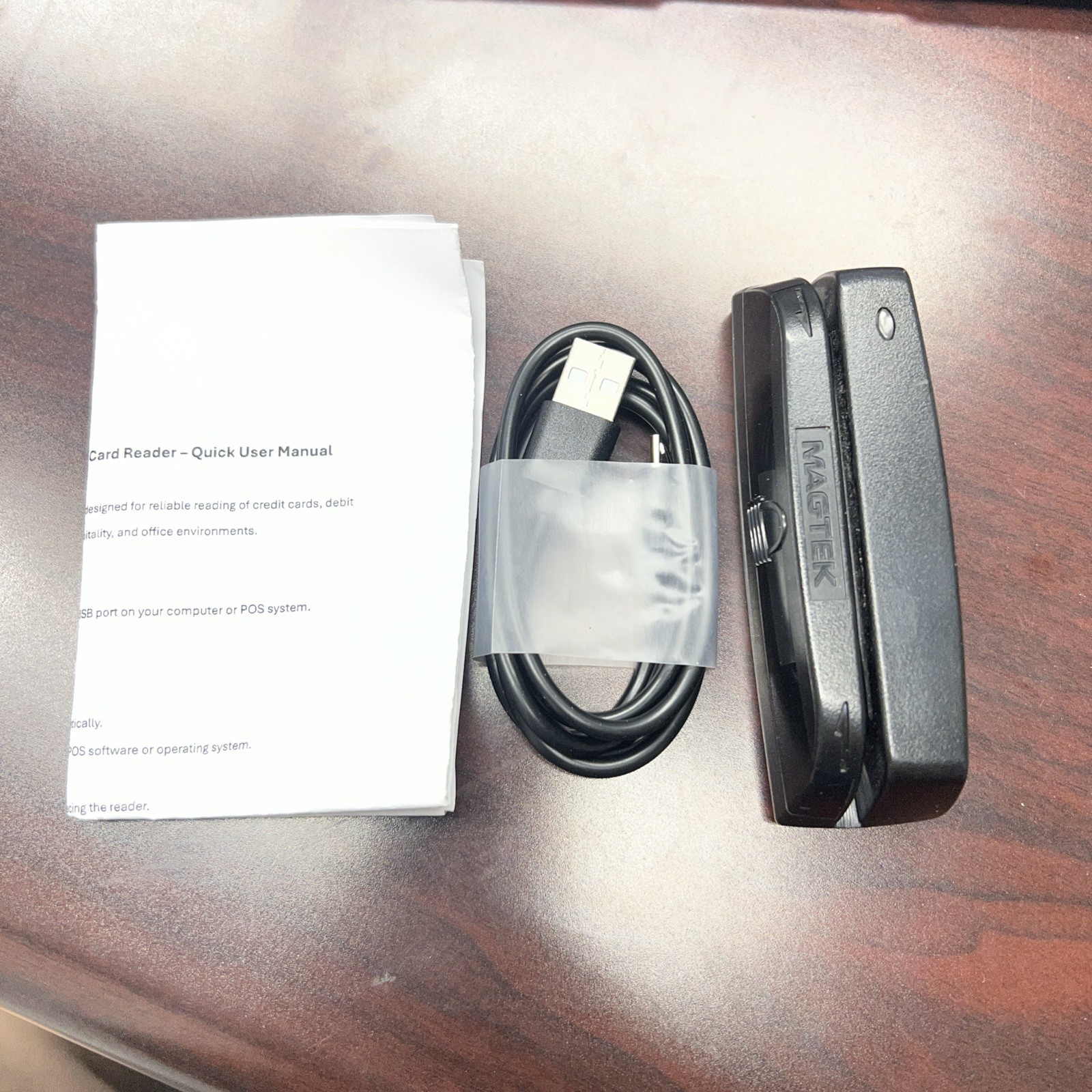 MagTek 21073062 Dynamag MagneSafe USB Triple Track Card Swipe Reader Black