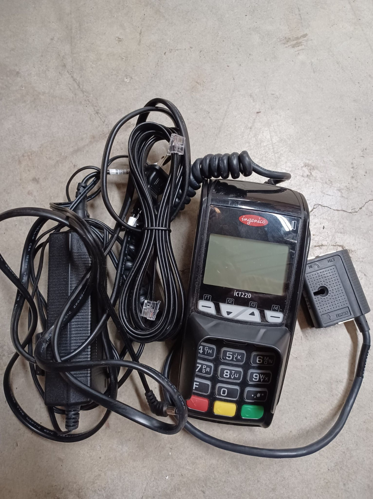 Ingenico iCT220-11P2372A Credit Card Terminal – Dual Comm 16mb EMV / NFC