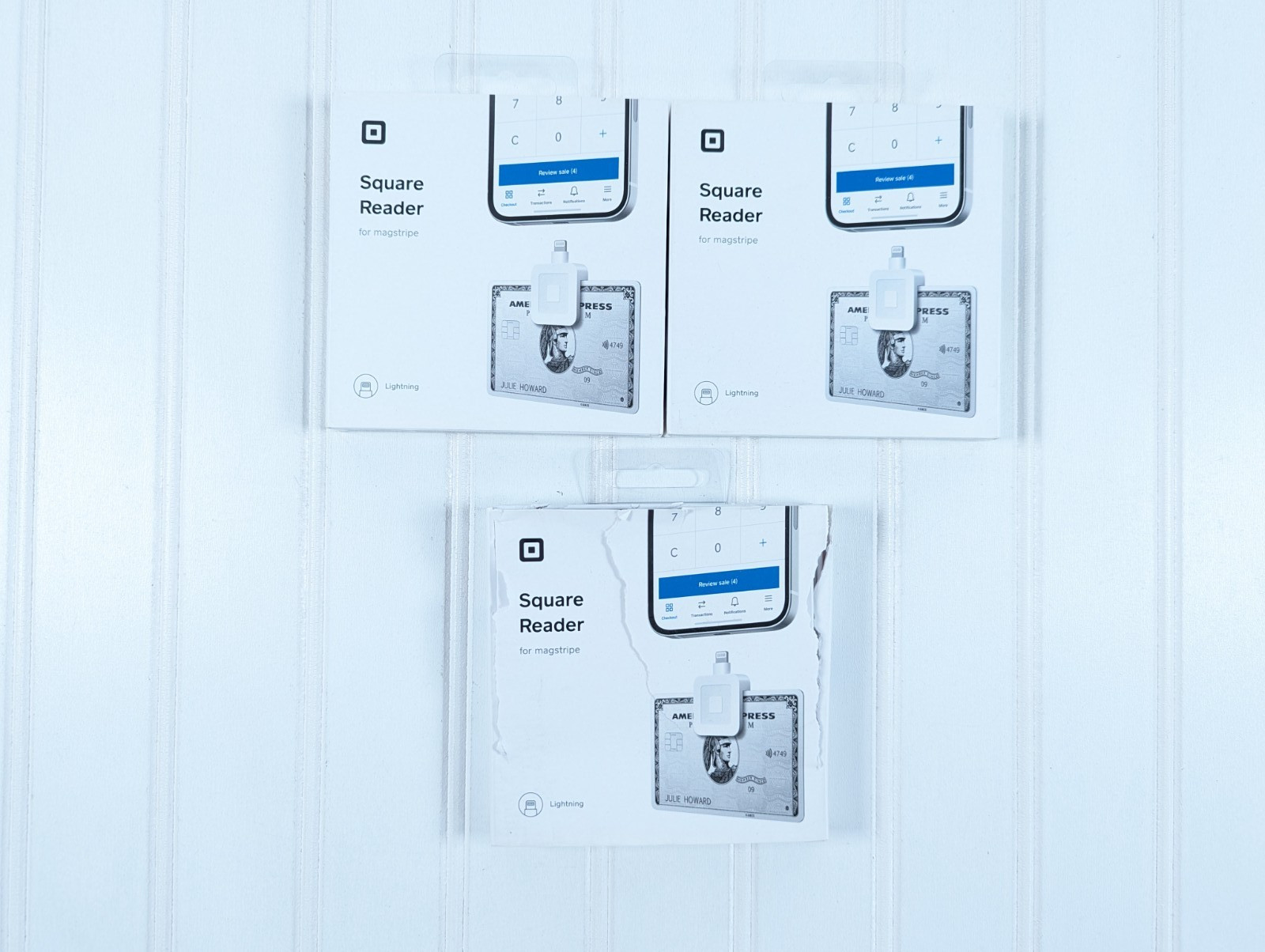 Square Reader for Magstripe Lightning Connector New Lot of 3 Free Shipping