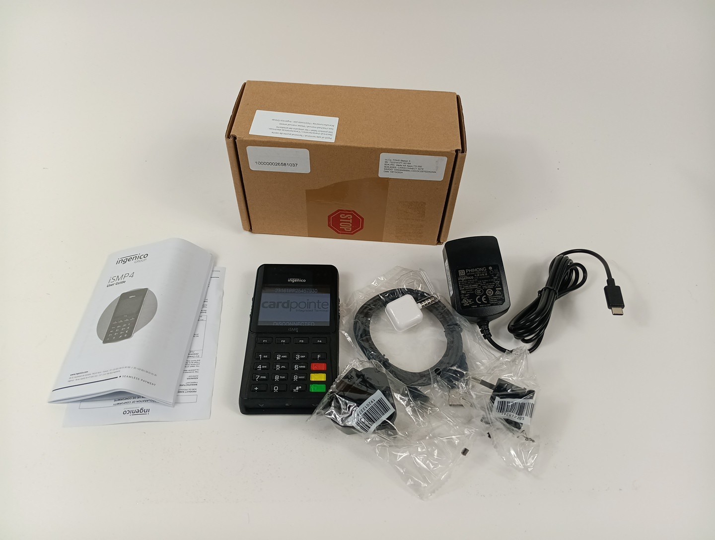 Ingenico iSMP4 Credit Card reader with charger Revel POS PARTS ONLY UNTESTED