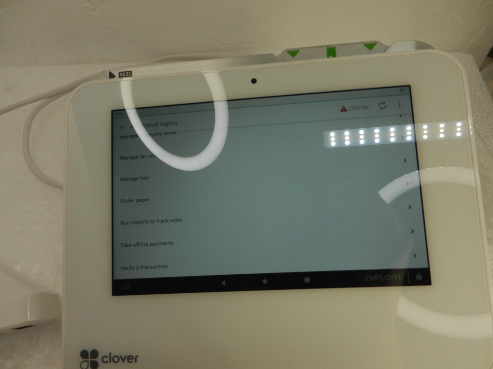 Clover Mini C302U POS System (Wi-Fi + Cellular) with USB Hub Excellent Condition