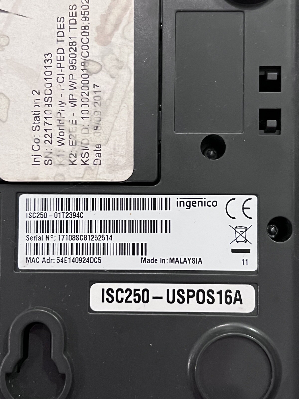 Ingenico iSC Touch 250 Payment Terminal with cord/cable and stylus Lot Of 11
