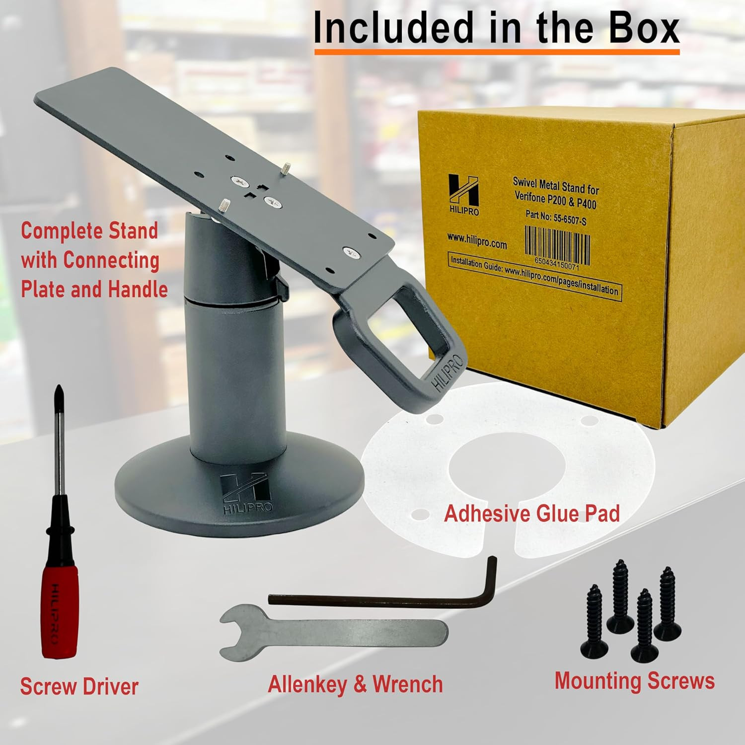 Point of Sale Swivel Stand for Verifone P200 & P400 – Swivels Stands – Complete