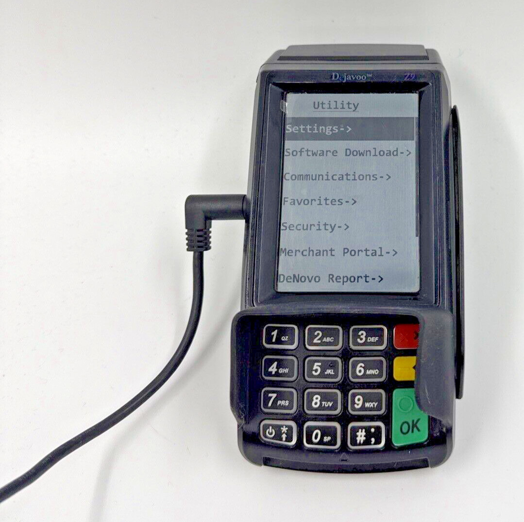 Dejavoo Z9 3.5″ VEGA3000 LCD POS Credit Card Terminal w/ Power Adapter Tested