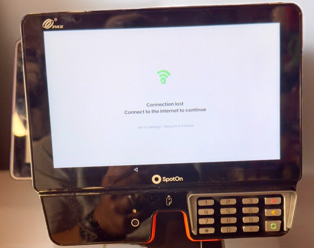 Spot On Pax Aries 8 Credit Card Reader w/ ENS Stand – POS Terminal