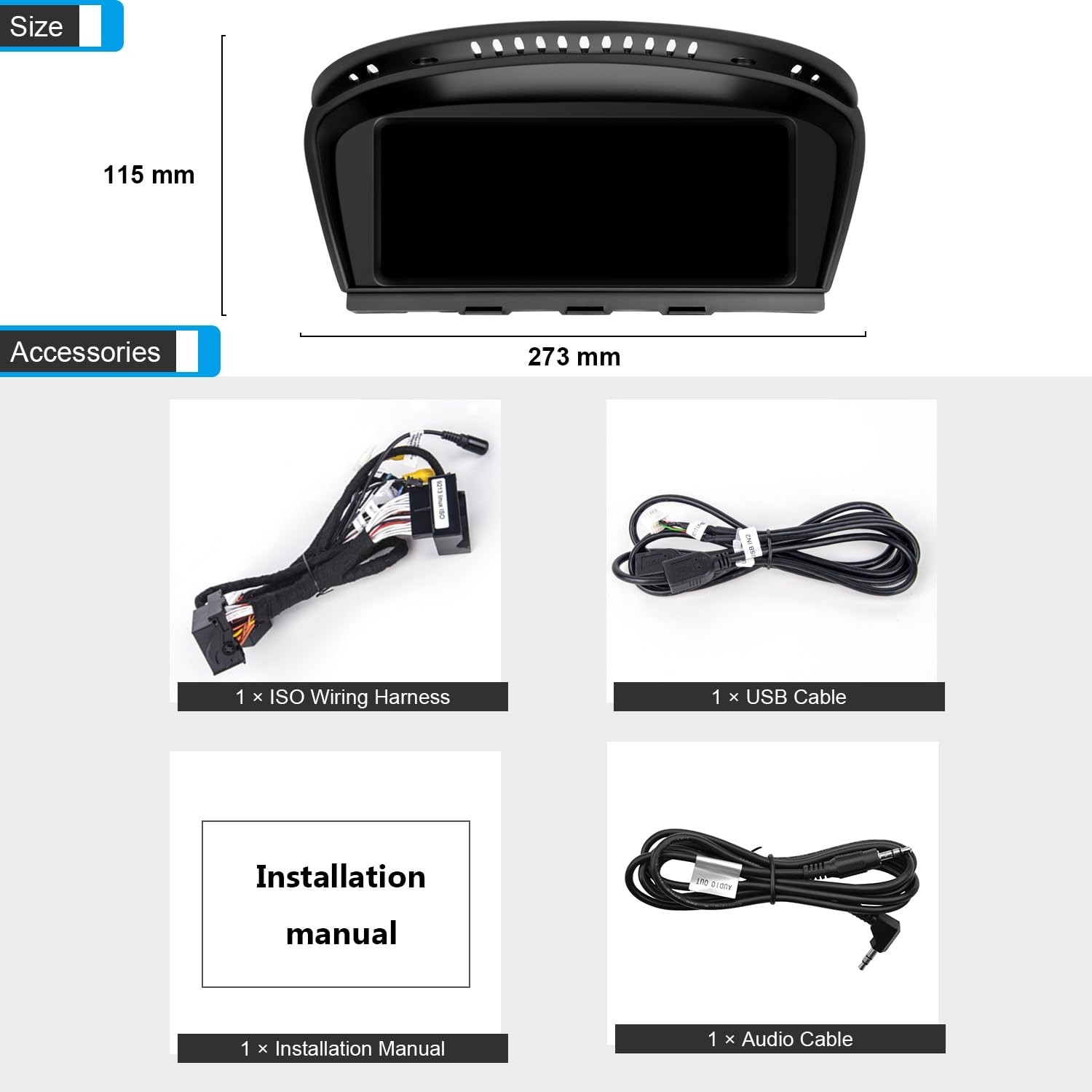PEMP 8.8″ Linux Screen for BMW E60 E90 CCC Wired and Wireless CarPlay Retrofi…