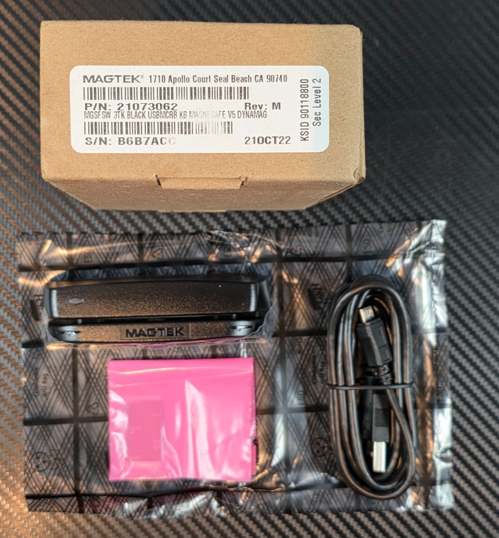 MagTek Dynamag Magnesafe Triple Track Magnetic Stripe Swipe Reader #21073062
