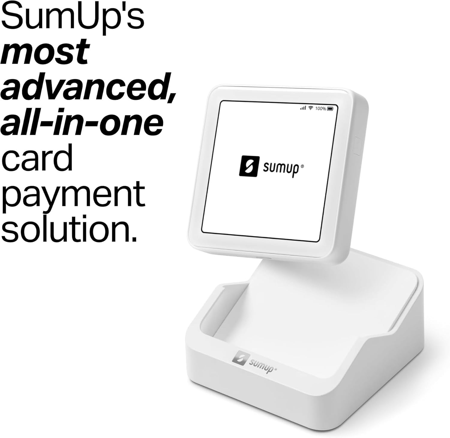 Solo Touch-Screen Payment Card Reader with Charging Station & Free Mobile Data
