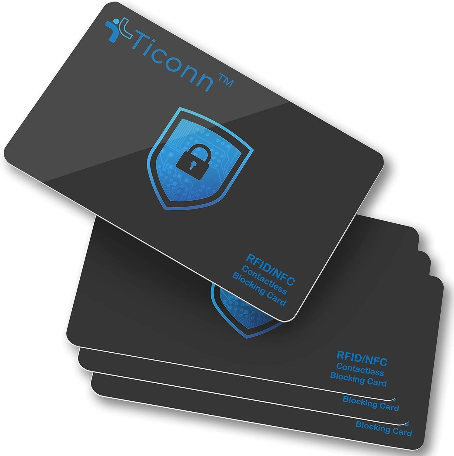 RFID Blocking Cards – 4 Pack, Premium Contactless NFC Debit Credit Card Passport