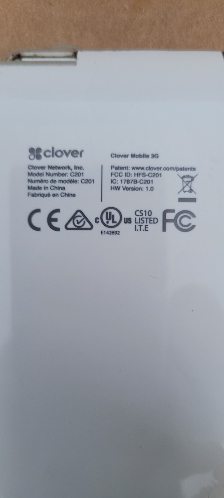 Clover C201 Mobile Portable POS Device Touchscreen w/Card Reader & Barcode SCNR