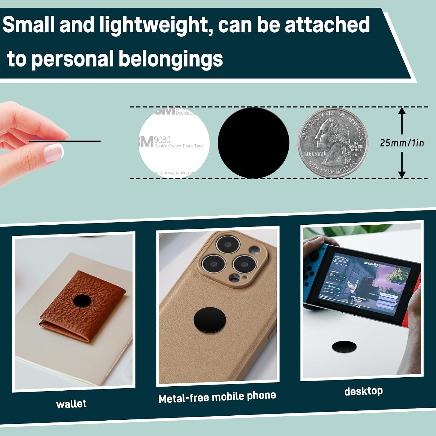 Round Adhesive NFC Tags (100 PCS) – Durable, Rewritable, & Compact 25mm Cards