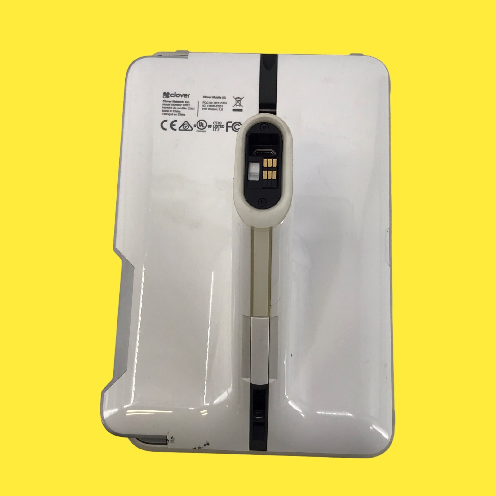 For Parts Lot of 2 Clover C201 Mobile POS Card Reader Terminal #3167 z64 b206