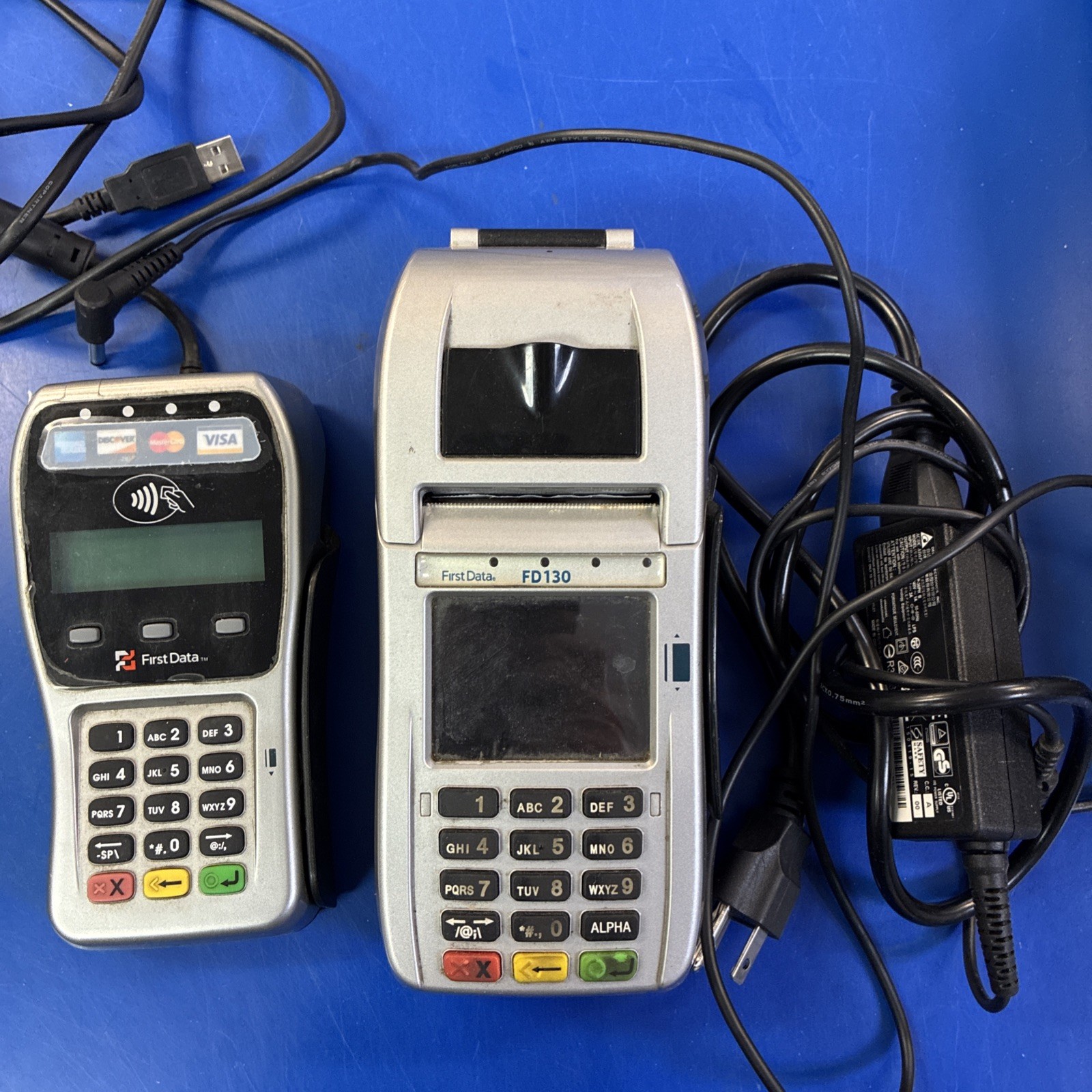 First Data FD130 Credit Card Machine With Power Supply and FD35 PIN pad