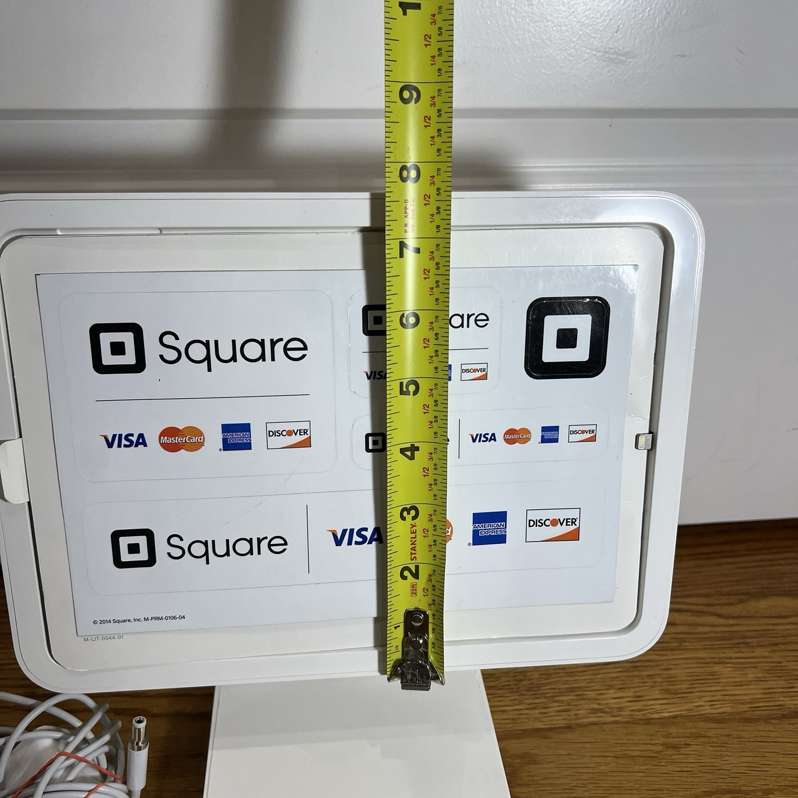 Square POS Stand In White With Original Manual And Unused Stickers 2014