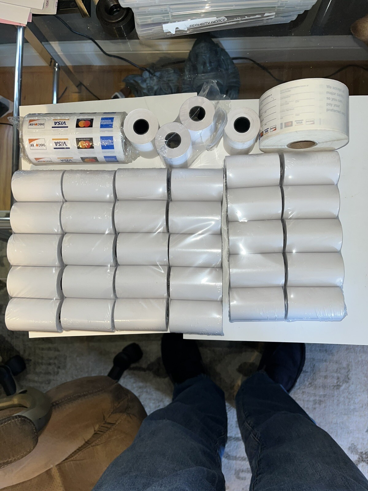 PAX A80/S80/A920/S920 Paper (34) Rolls (2-1/4″) and credit card rolls