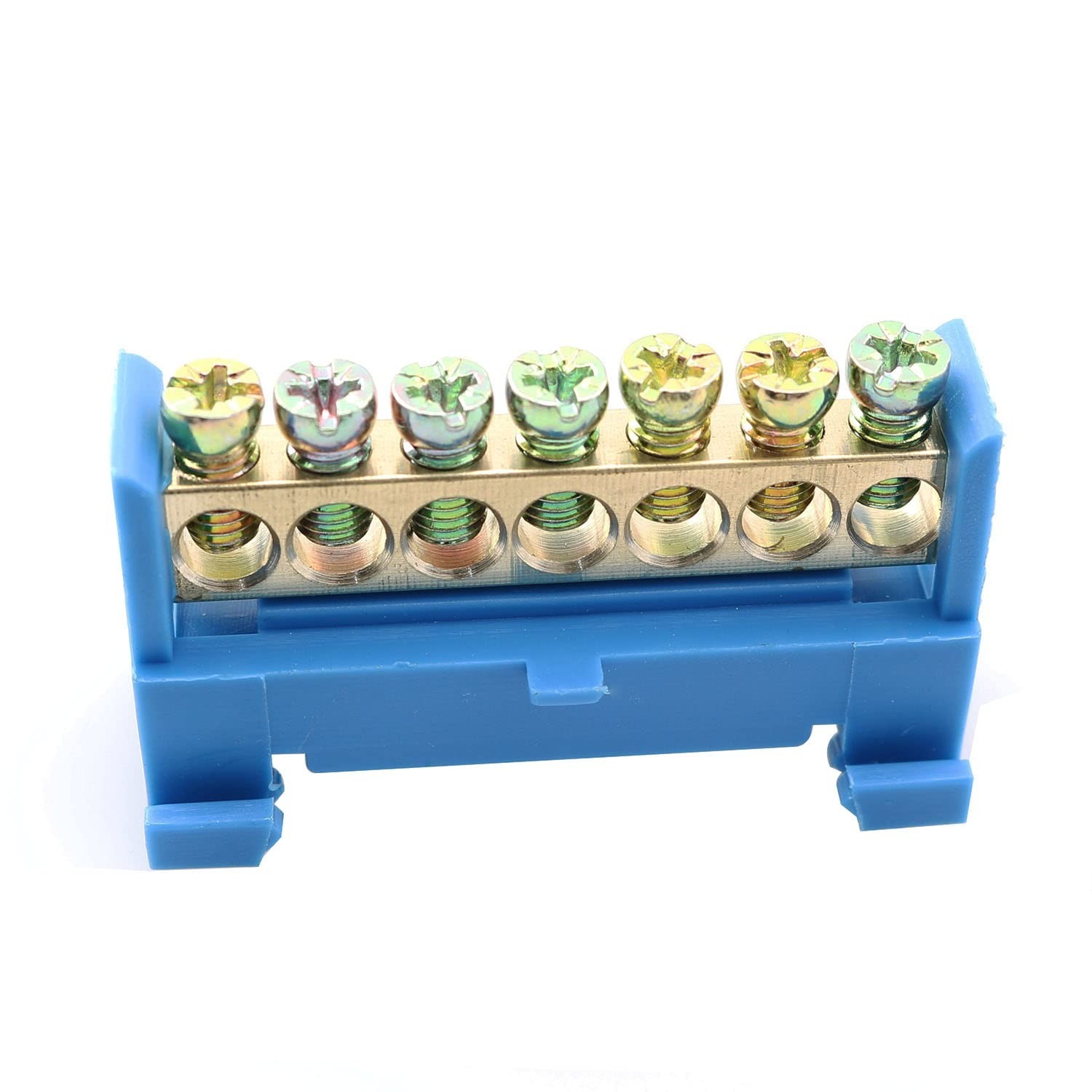 1pcs Terminal Block Terminal Bus Bar 7 Positions Screw Brass Terminal Groundi…