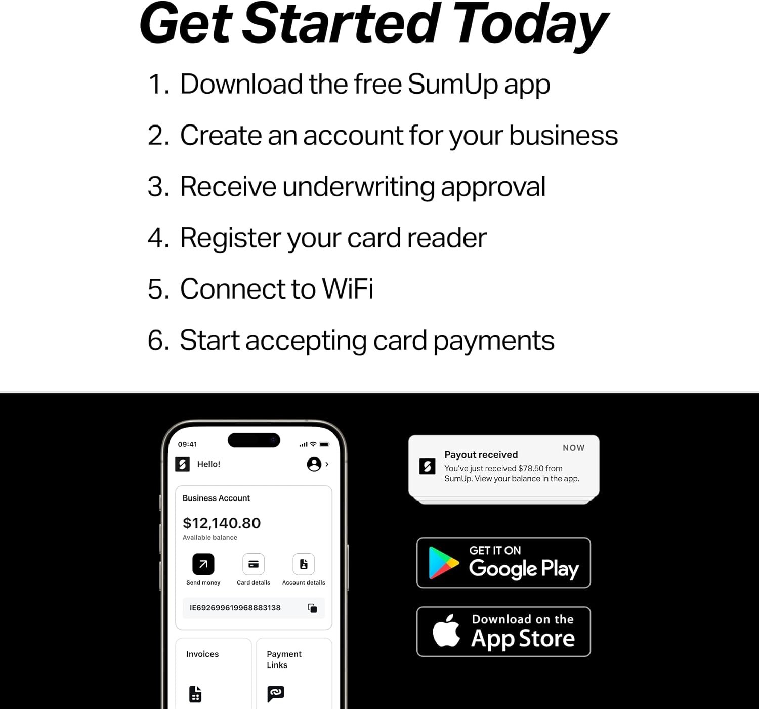 Solo Touch-Screen Payment Card Reader with Charging Station & Free Mobile Data