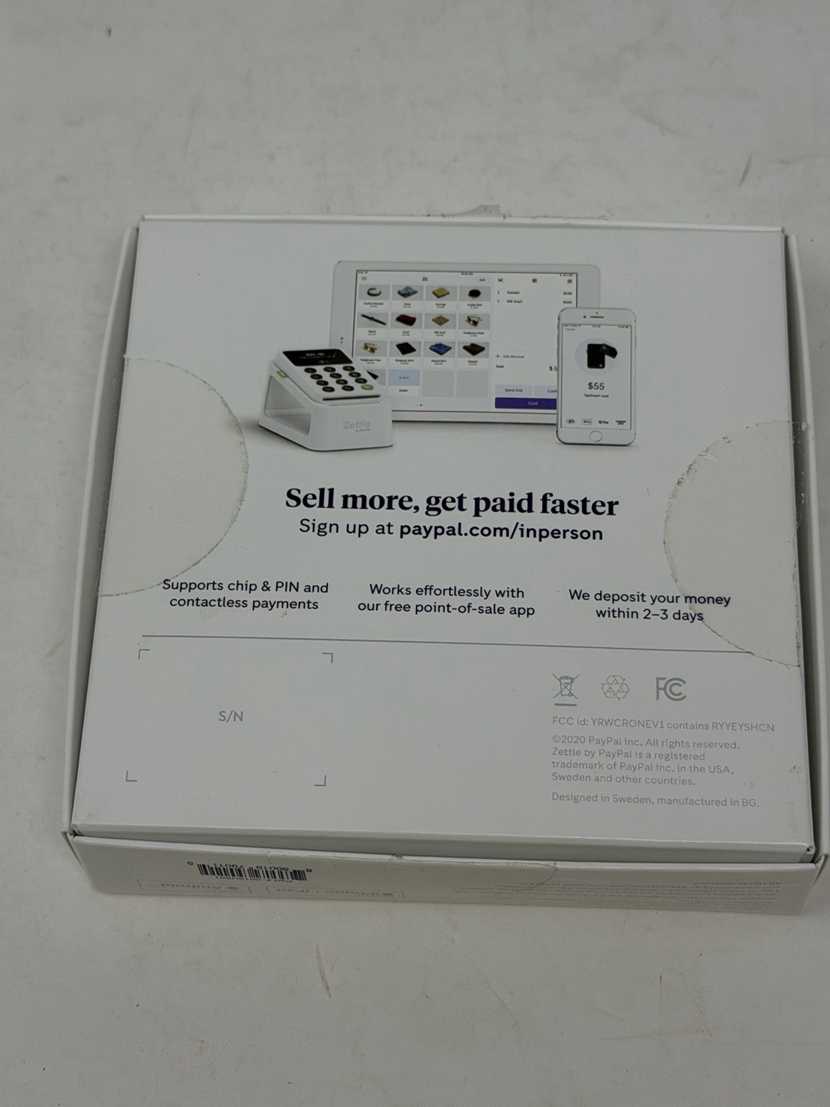 Zettle Reader 2 Wireless Chip & PIN Contactless Card Reader for iPhone Android