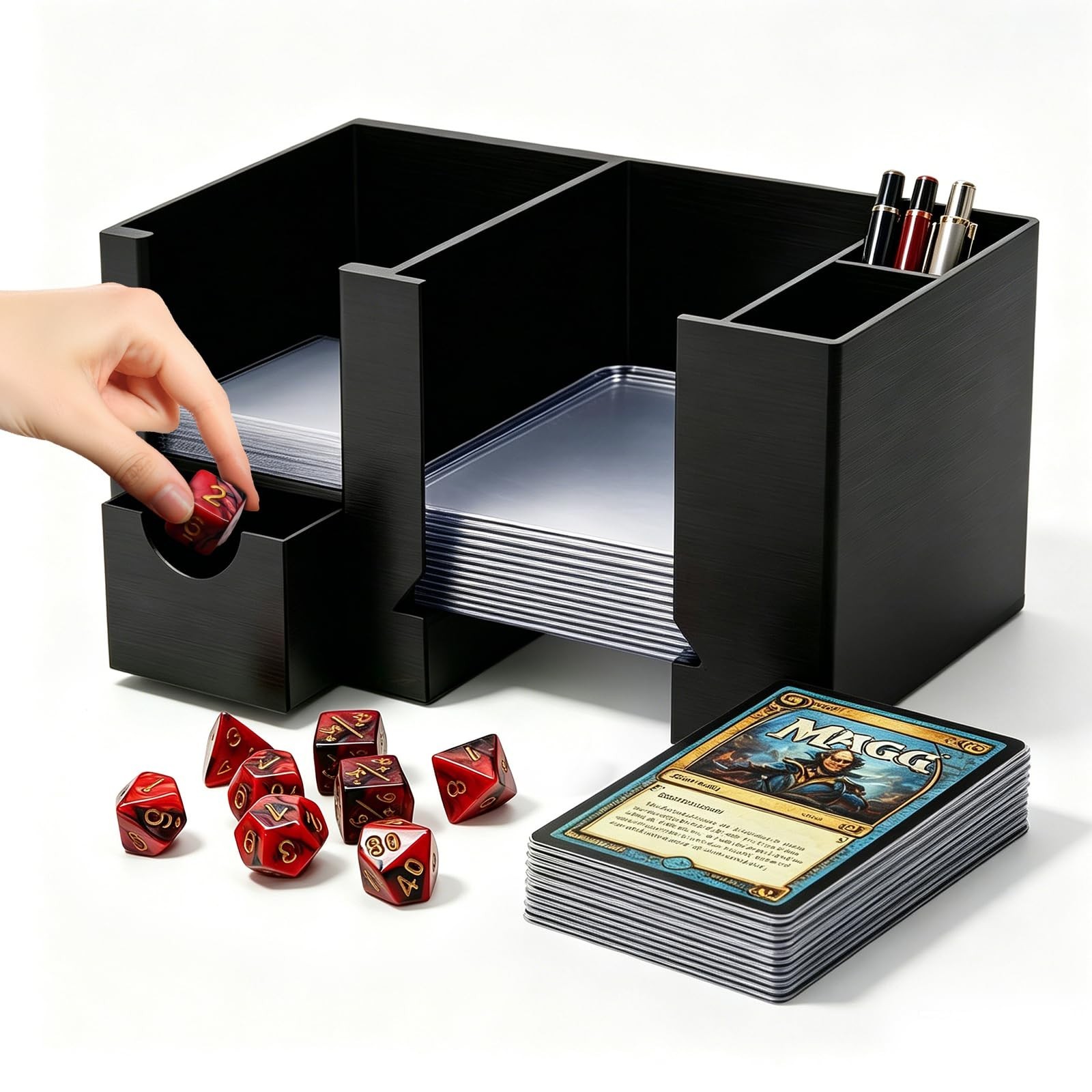 Toploader Dispenser Penny Sleeve Holder TCG Card Shipping Station Sorting Caddy