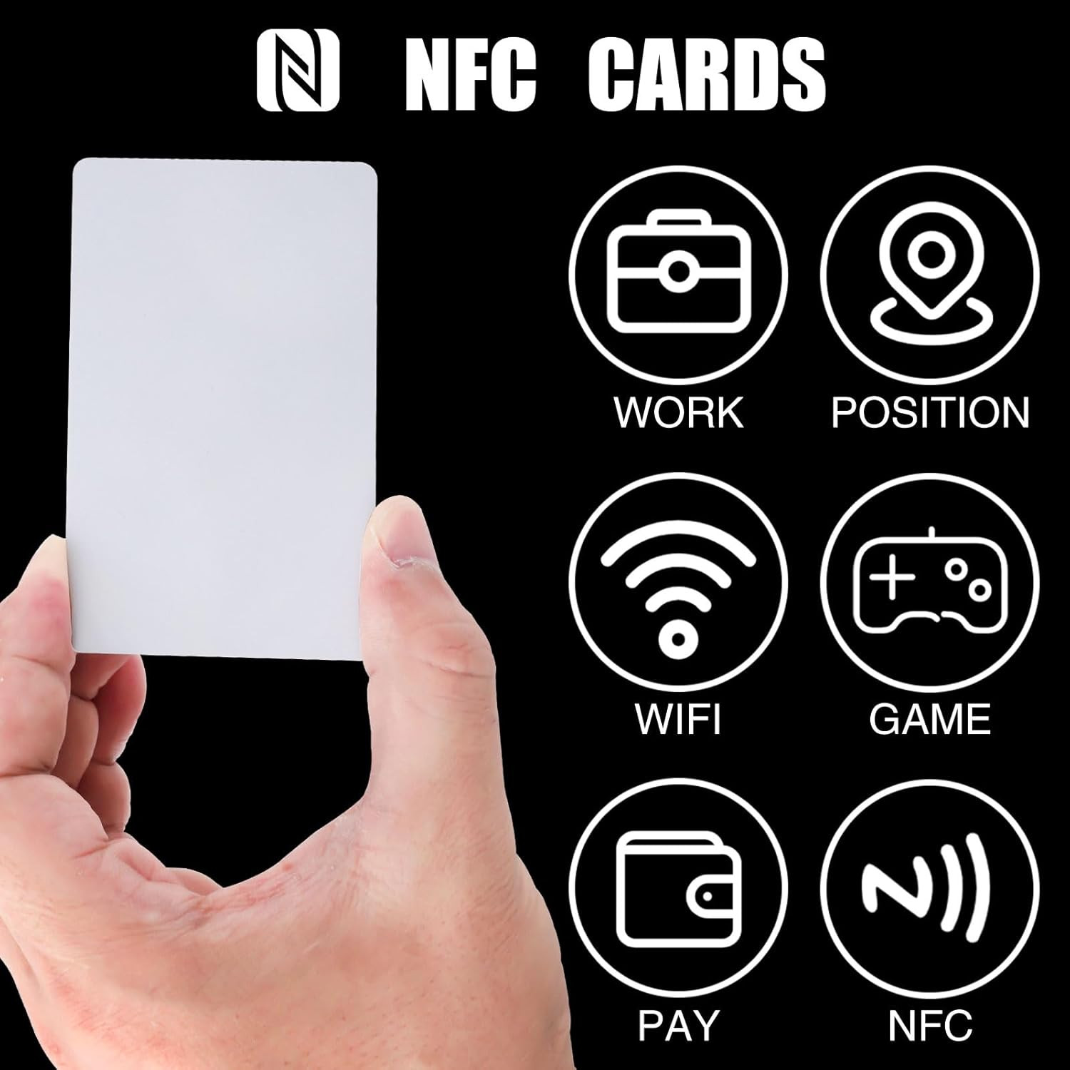 40 Pcs NFC Cards NFC Tags NFC 215 Card White Blank NFC Business Card Rewritable
