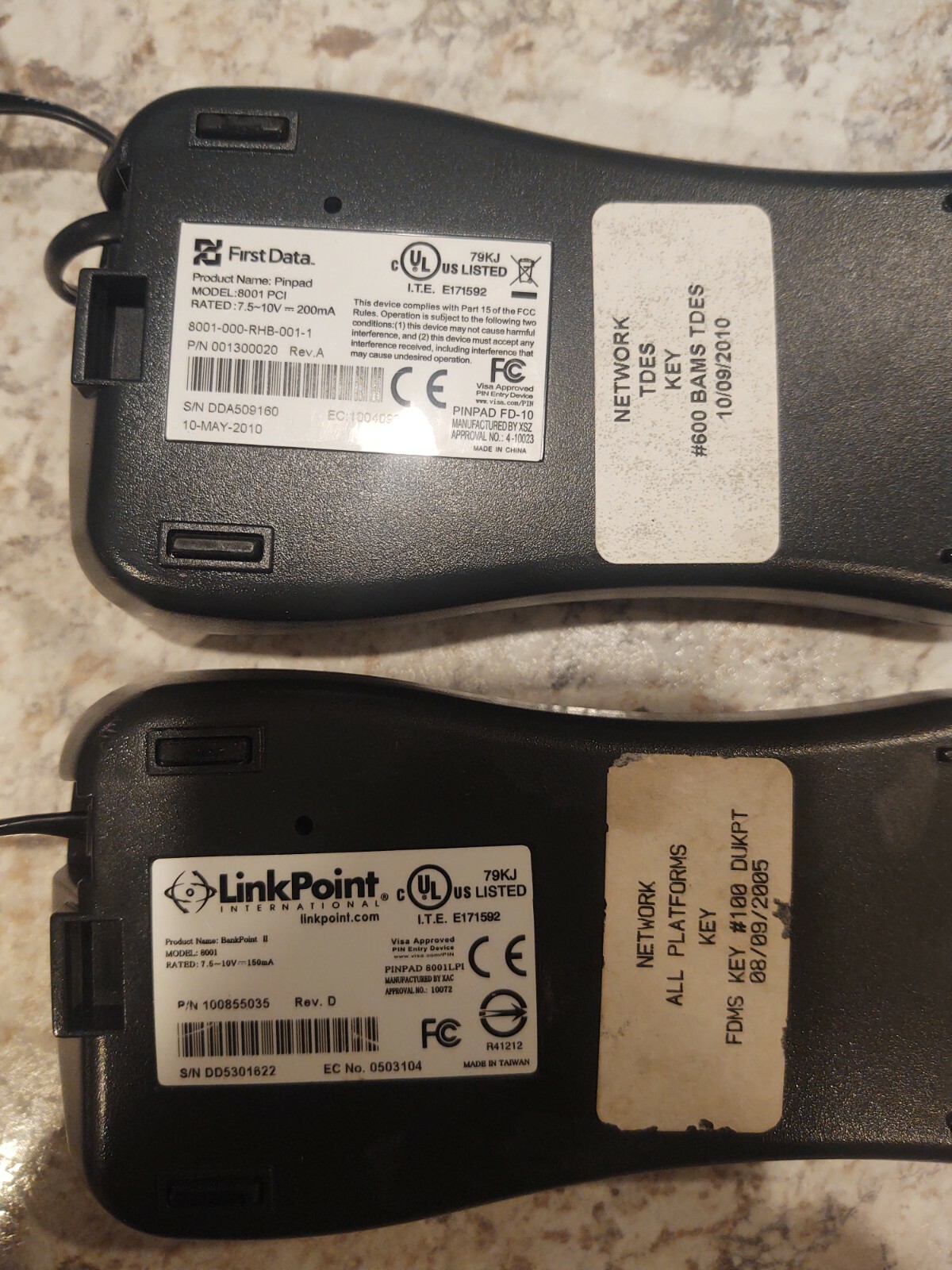 Linkpoint A10 LPA10 Credit / Debit Card Terminal W/2 Pin pads. First data FD10