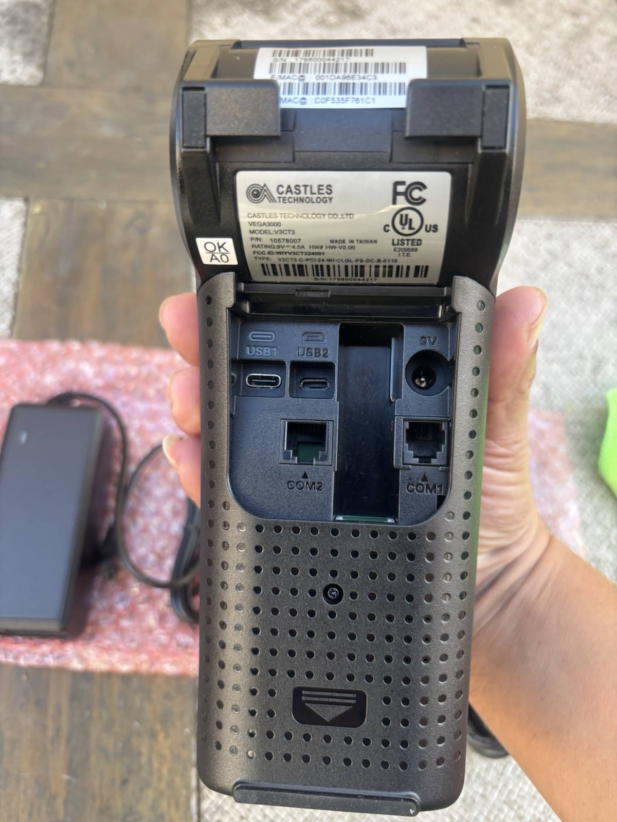 Castles Technology VEGA3000 Credit Card Terminal